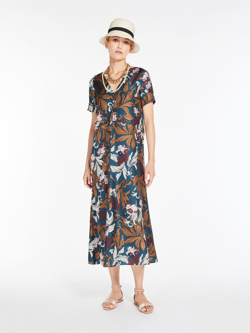 Max Mara PAOLA Printed silk dress outlook