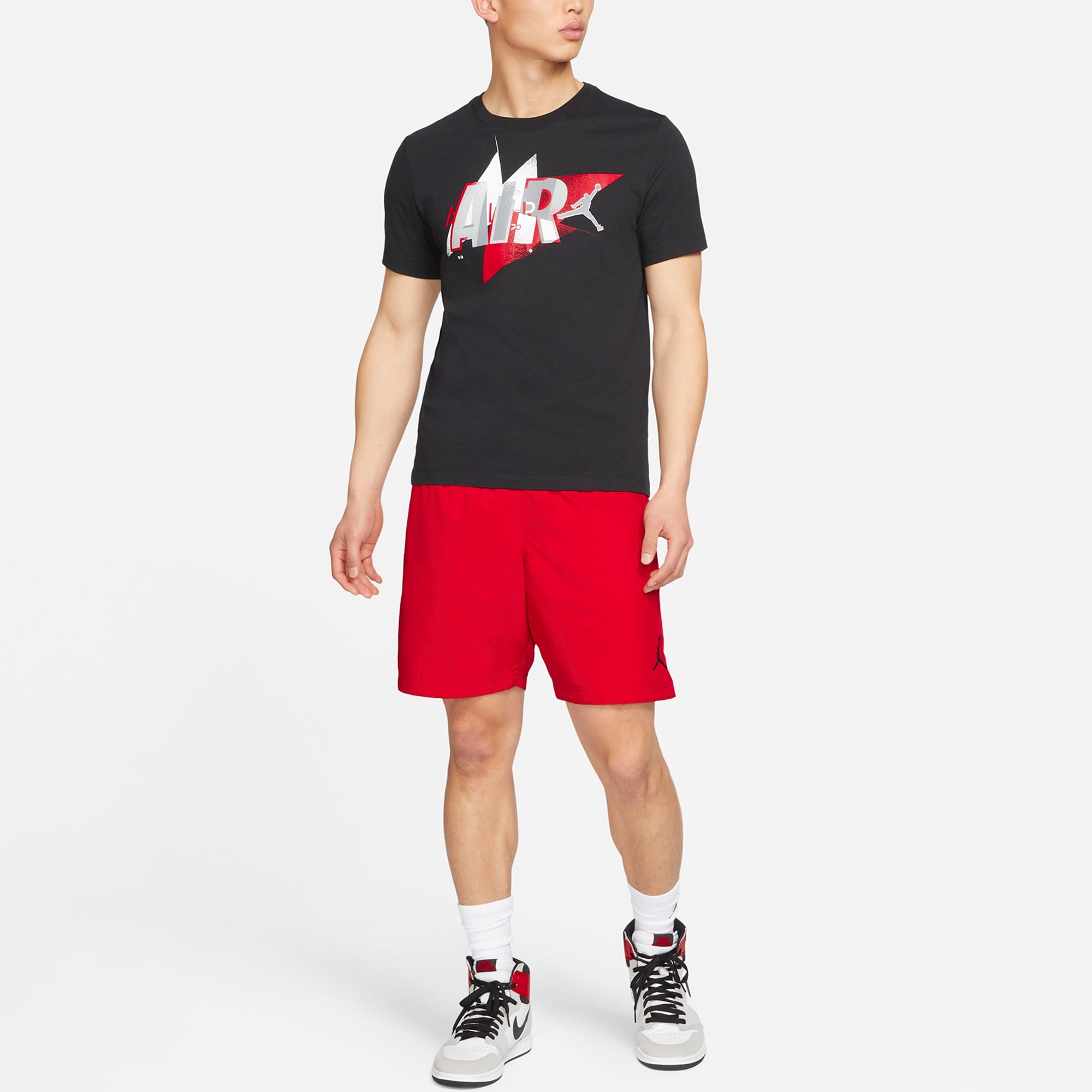 Air Jordan Casual Sports Basketball Breathable Training Short Sleeve Black CZ8395-010 - 3