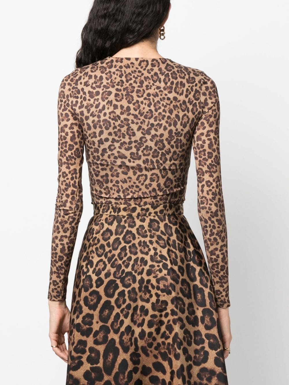 animalier-print jersey bodysuit - 4