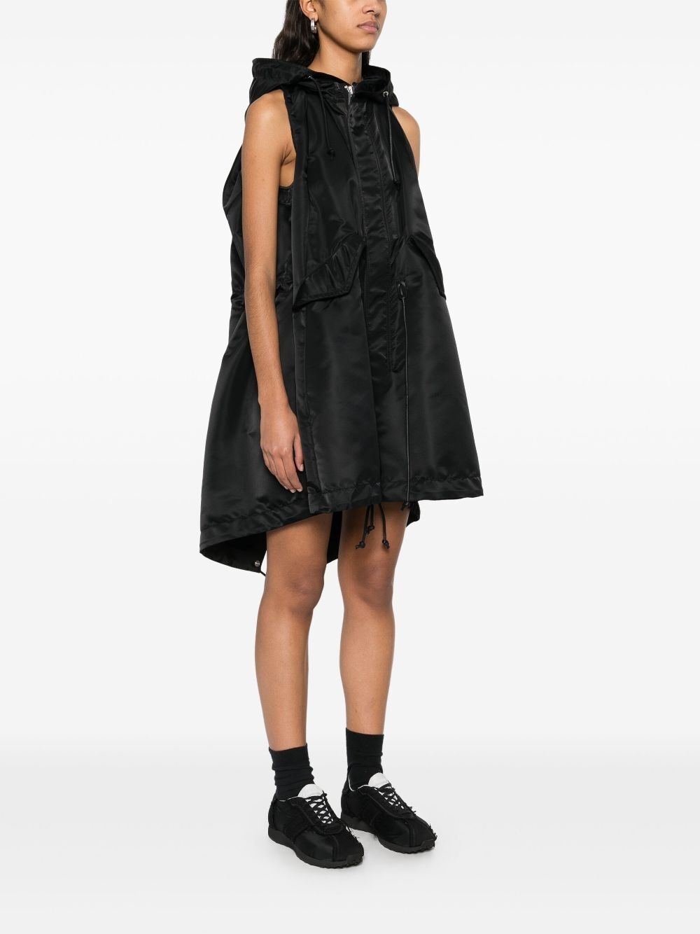 Sacai Women Nylon Twill Hoodie Vest - 6