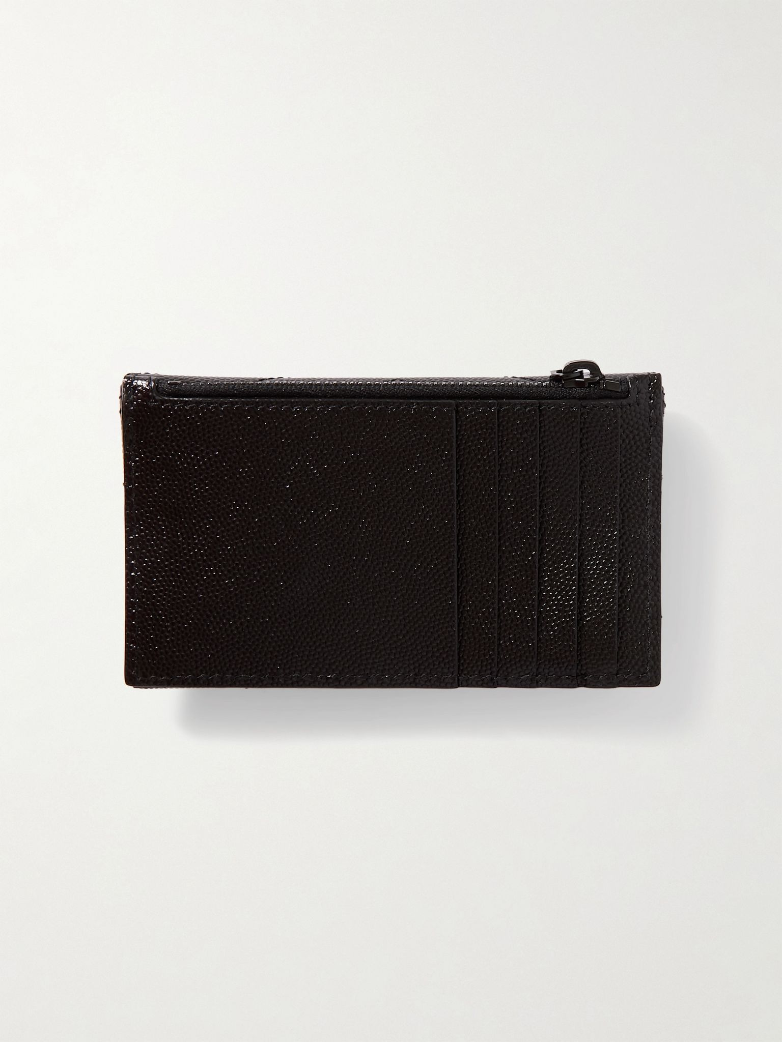 Monogramme quilted textured-leather wallet Black - 3