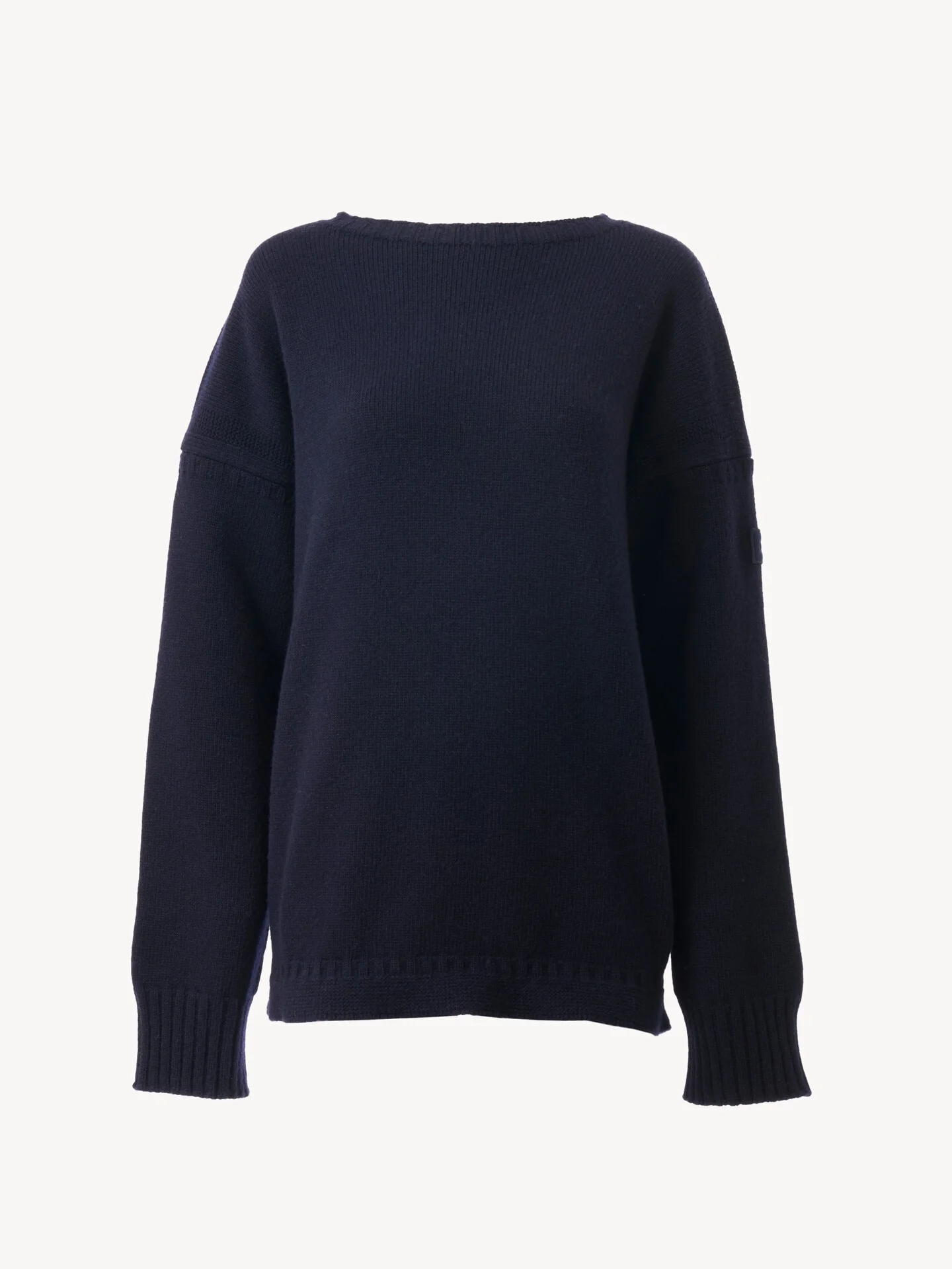 LOGO SWEATER IN A WOOL & CASHMERE KNIT - 1