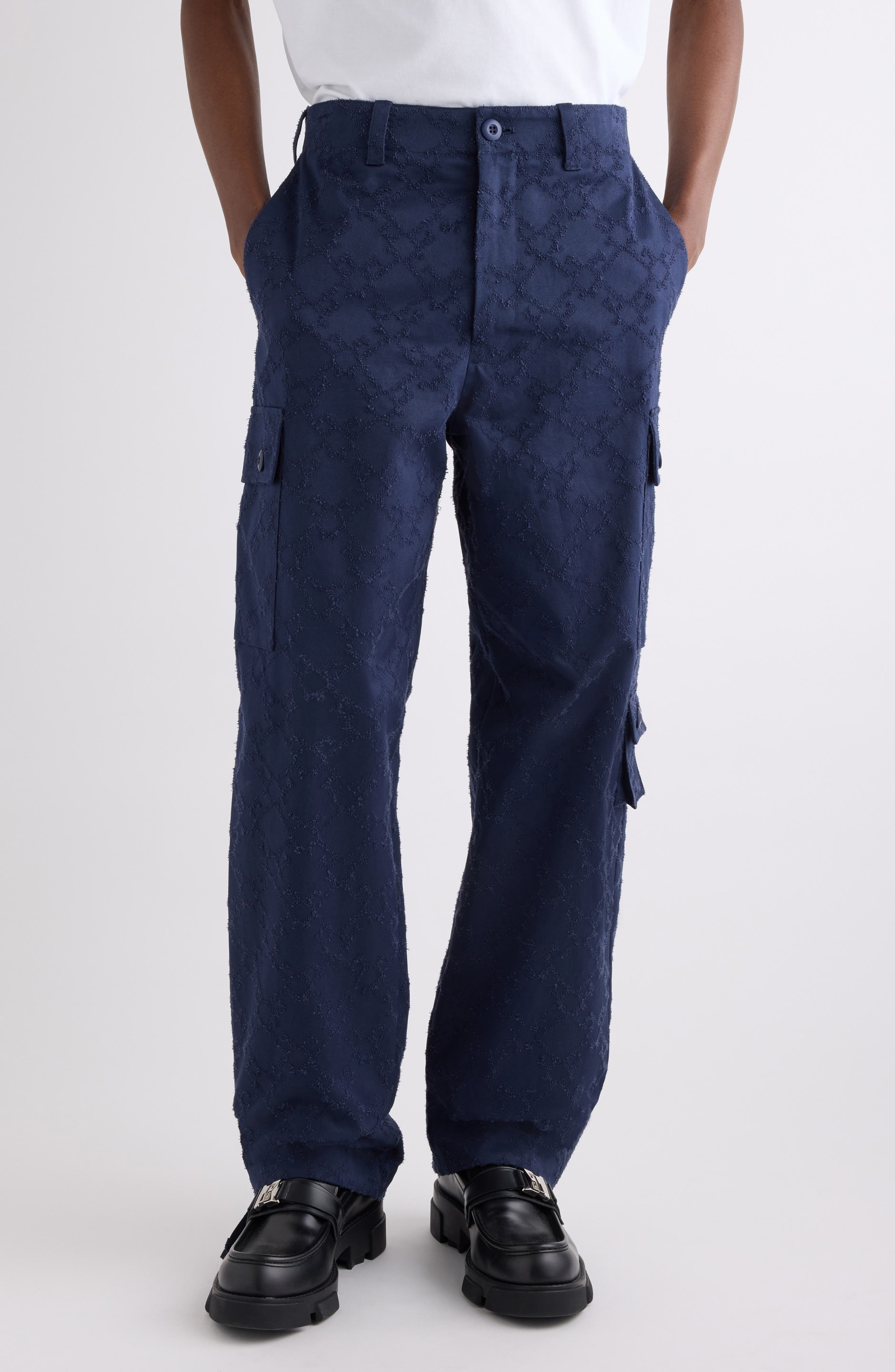 Givenchy Monogram 72 Cargo Pants in Navy at Nordstrom - 1