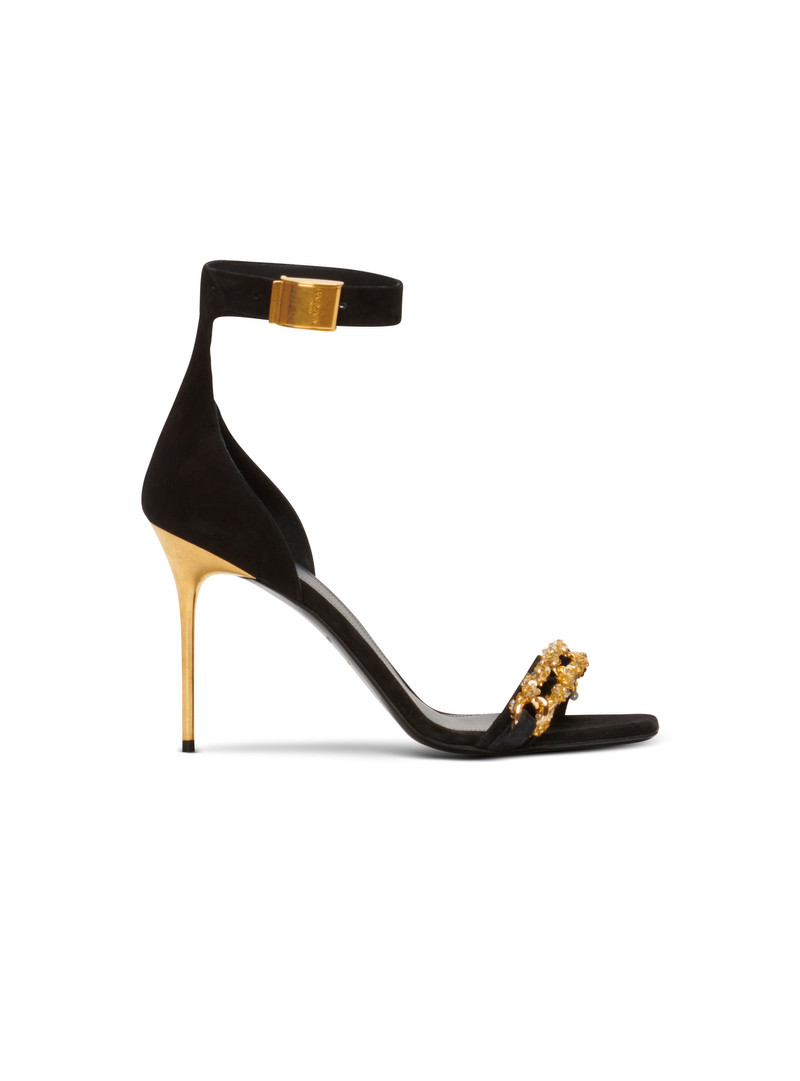 Uma suede and chain sandals 1