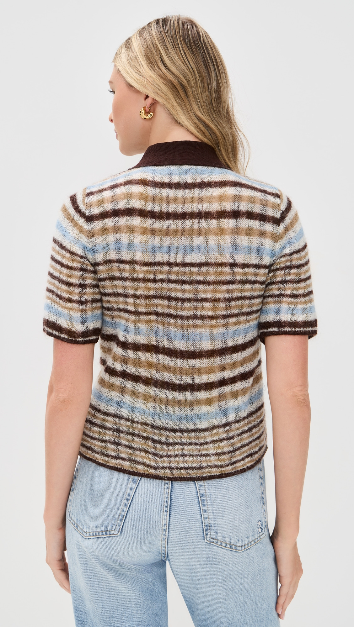 Leva Short Sleeve Zip Sweater - 2