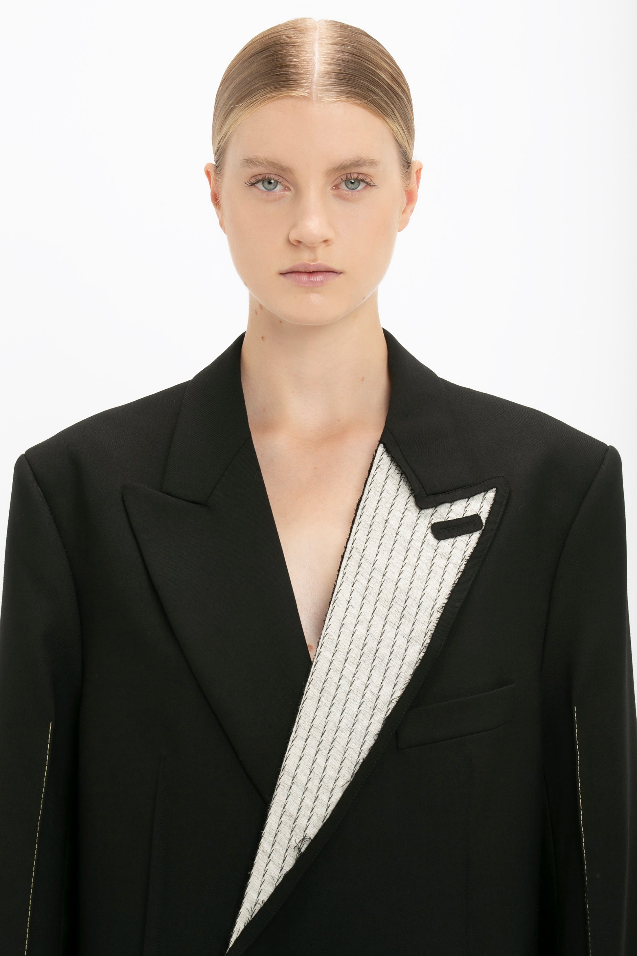 Double Breasted Tailored Dress In Black - 6