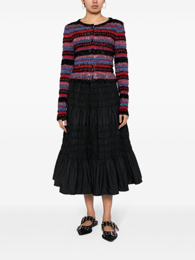 Molly Goddard shirred tiered midi skirt outlook