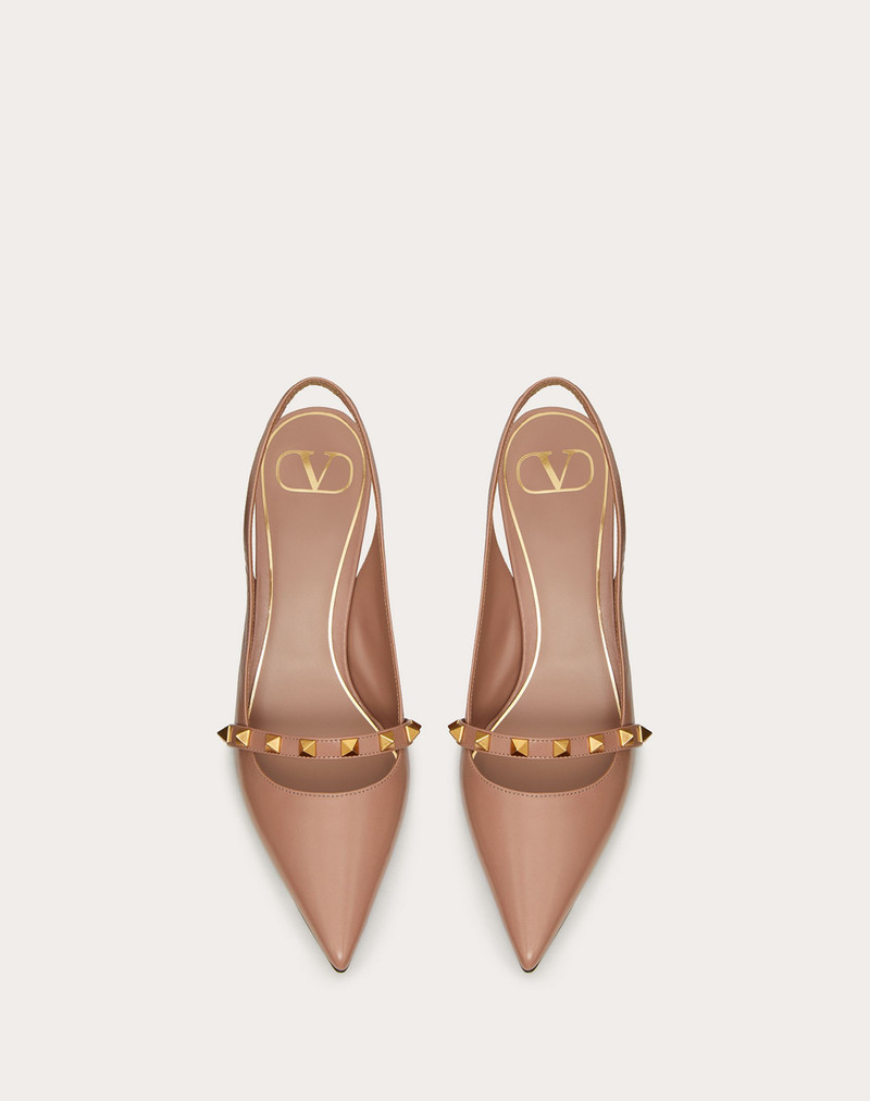 Rockstud Slingback Pump with sculpted heel in kidskin 70 mm 4
