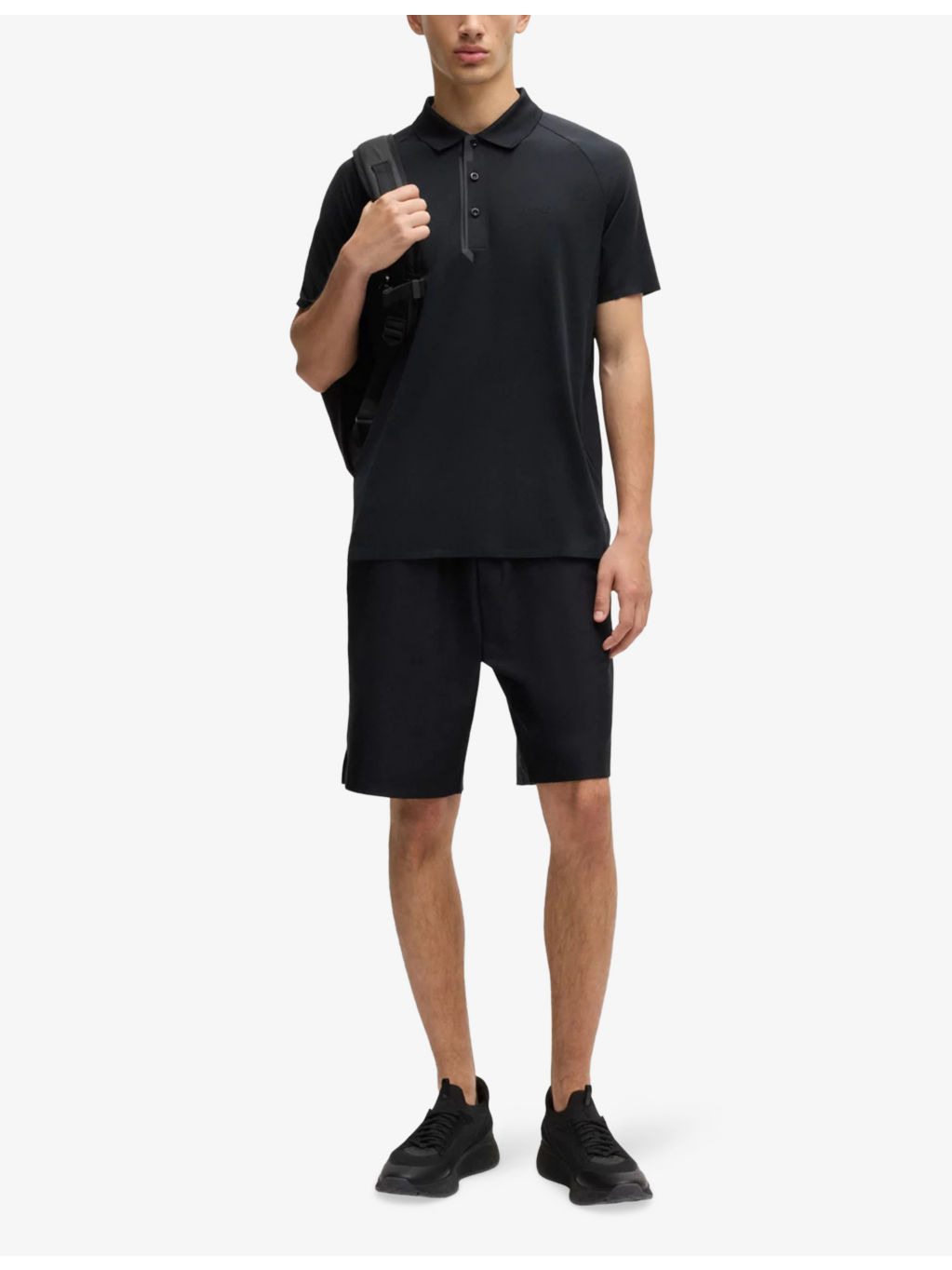 Reflective-Logo Tech-Knit Jersey Polo Shirt - 2