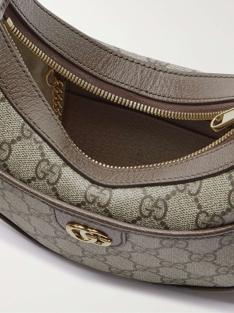 Ophidia leather-trimmed printed coated-canvas shoulder bag 5