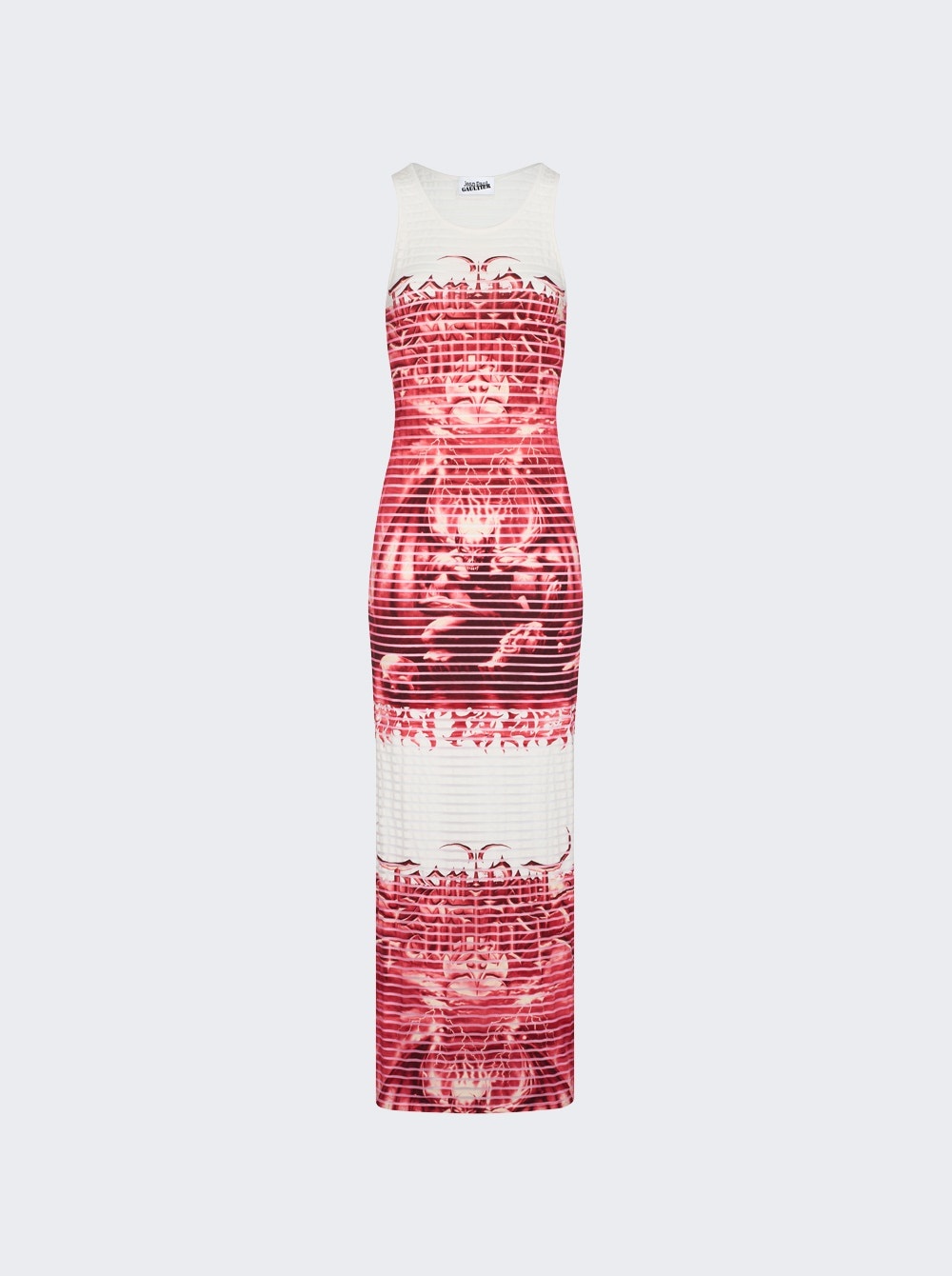 TrÈs Gaultier #1 Diablo Printed Dress White And Red - 1