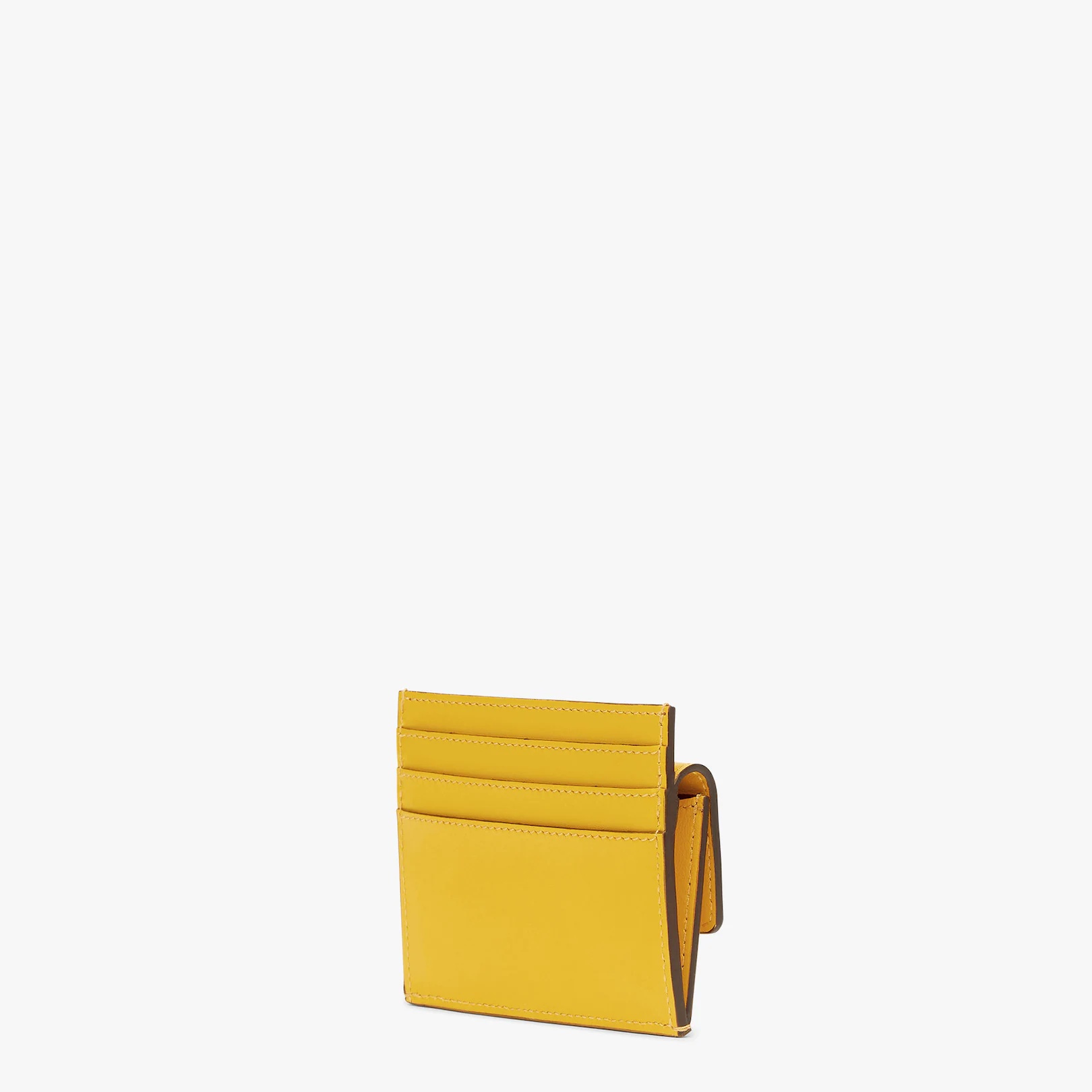 Yellow leather card holder - 2