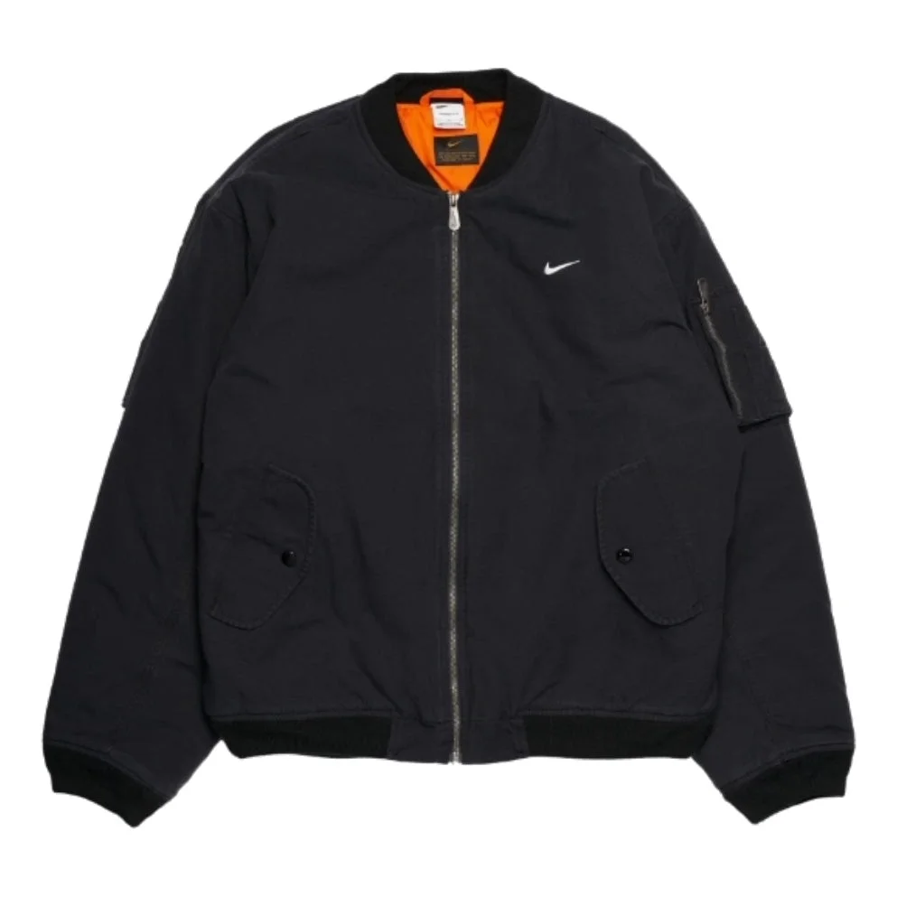 Nike Life Woven Flight Jacket 'Black White' DX0681-010 - 1
