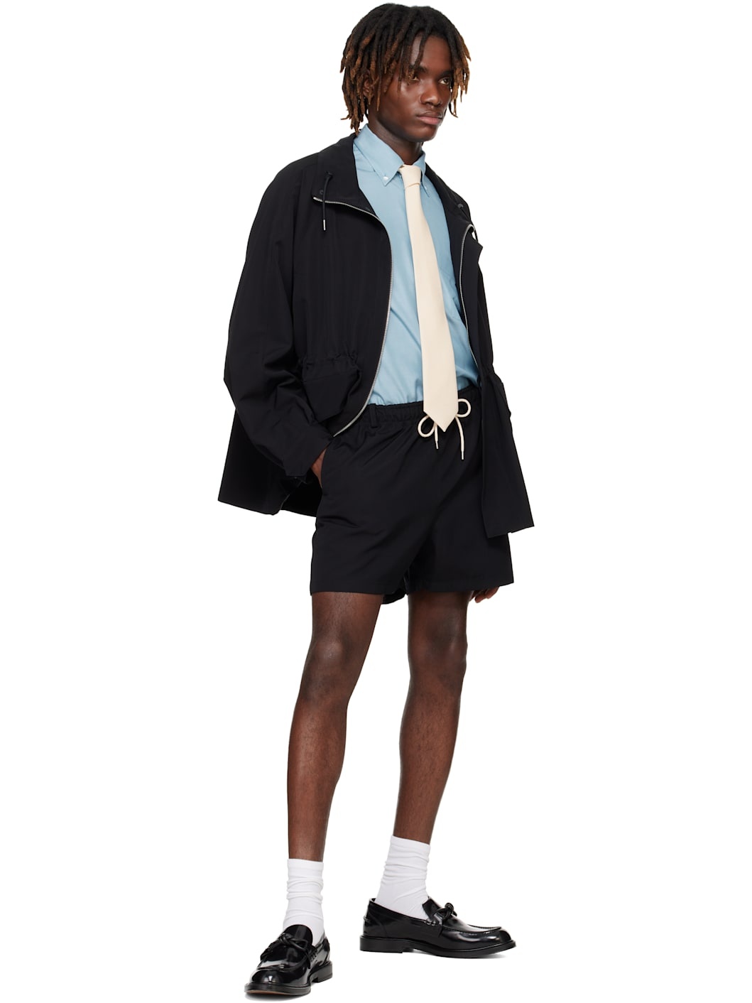 Off-White Wool Kid Mohair Hop Sack Tie - 3