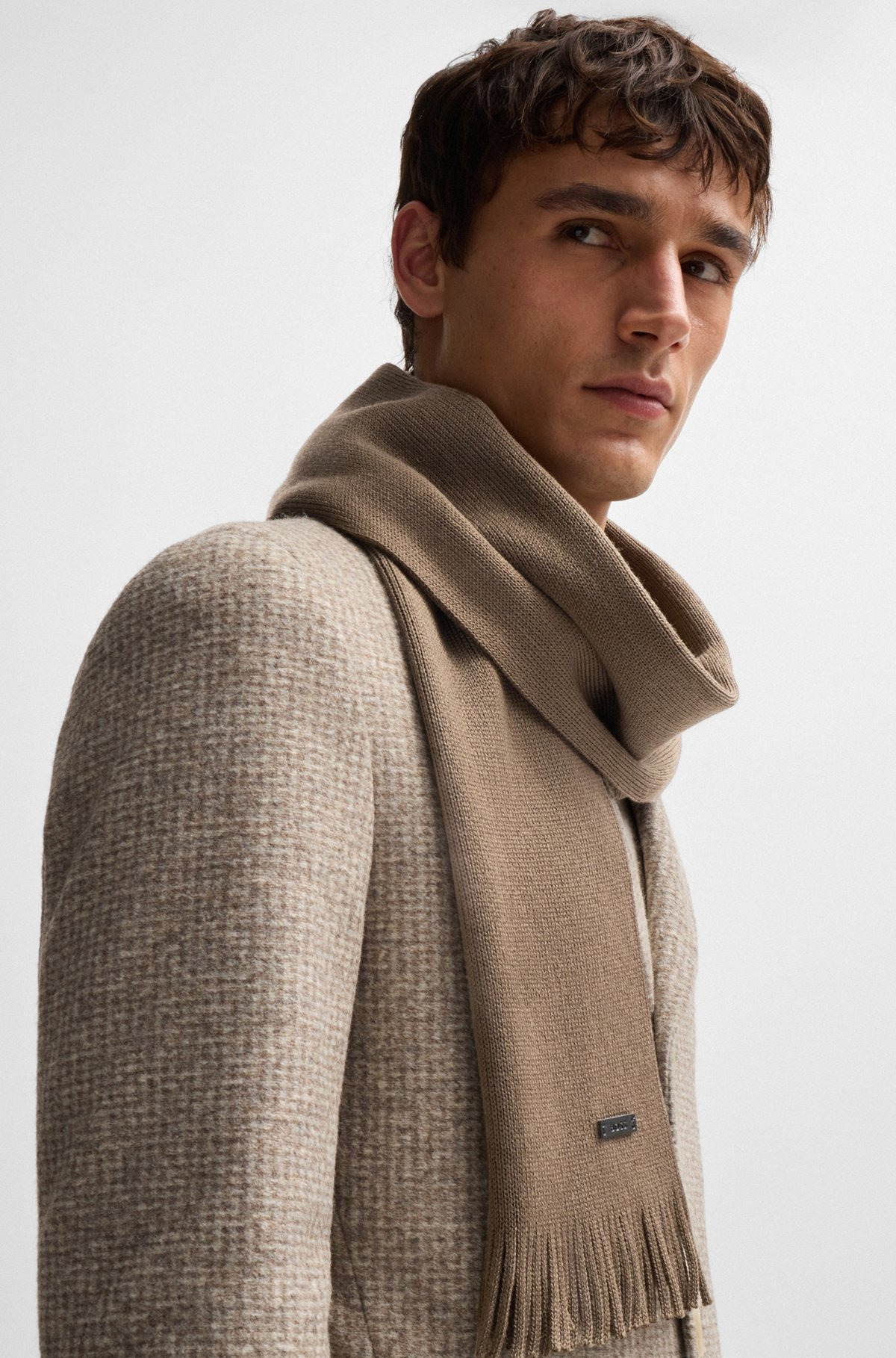 RASCHEL-KNIT SCARF IN MERINO WOOL - 3