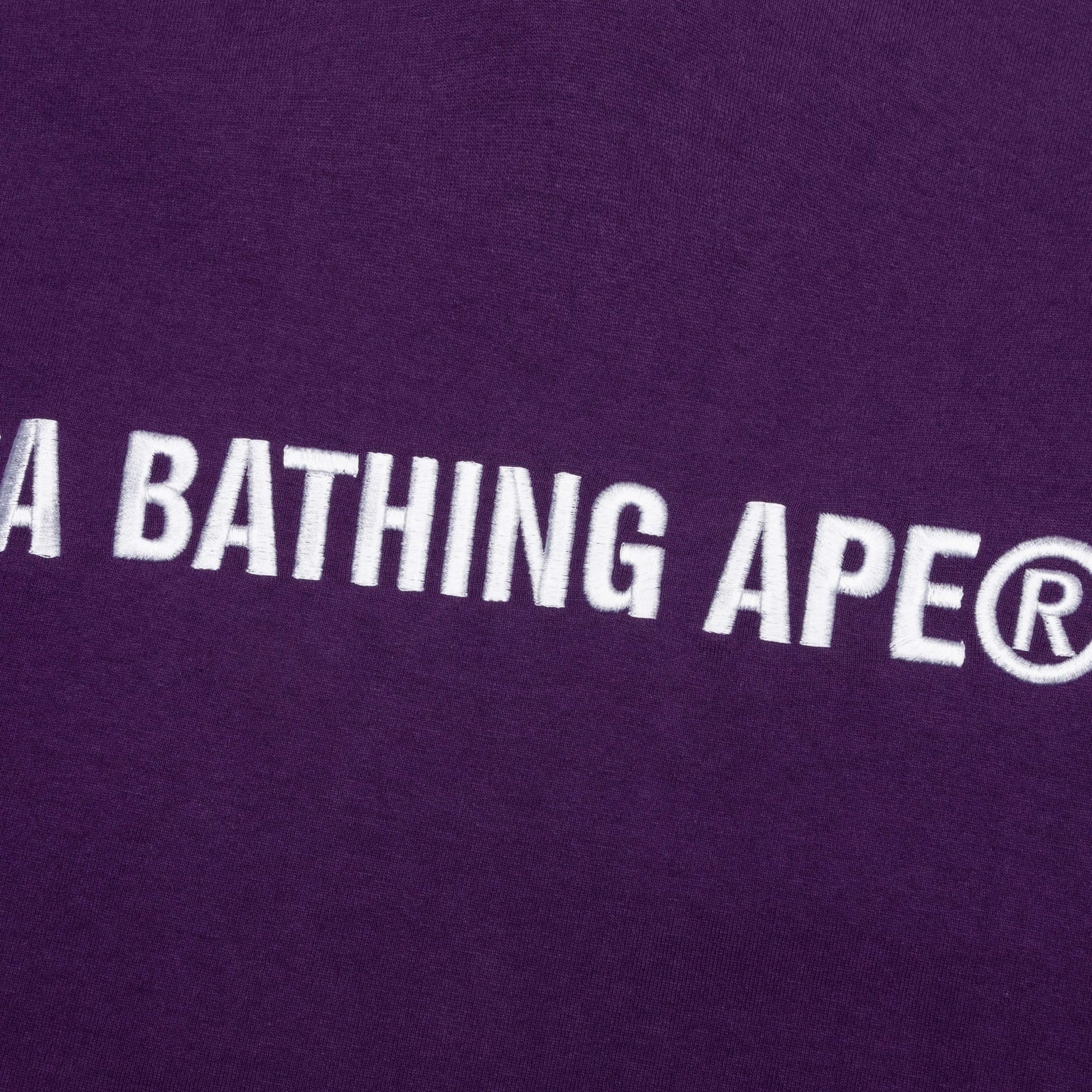 A BATHING APE LOGO TEE - PURPLE - 3