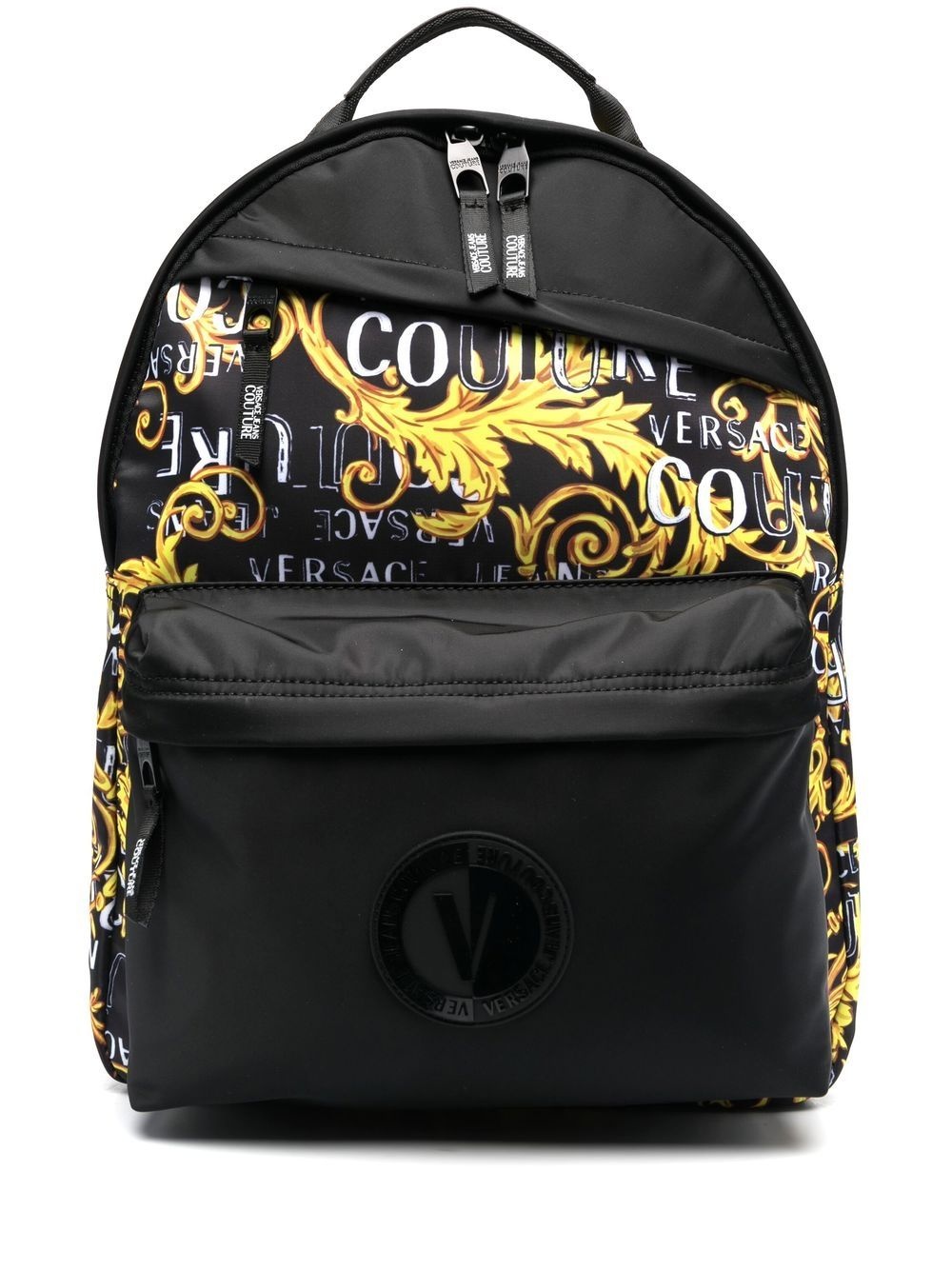 baroque pattern-print zip-up backpack - 1