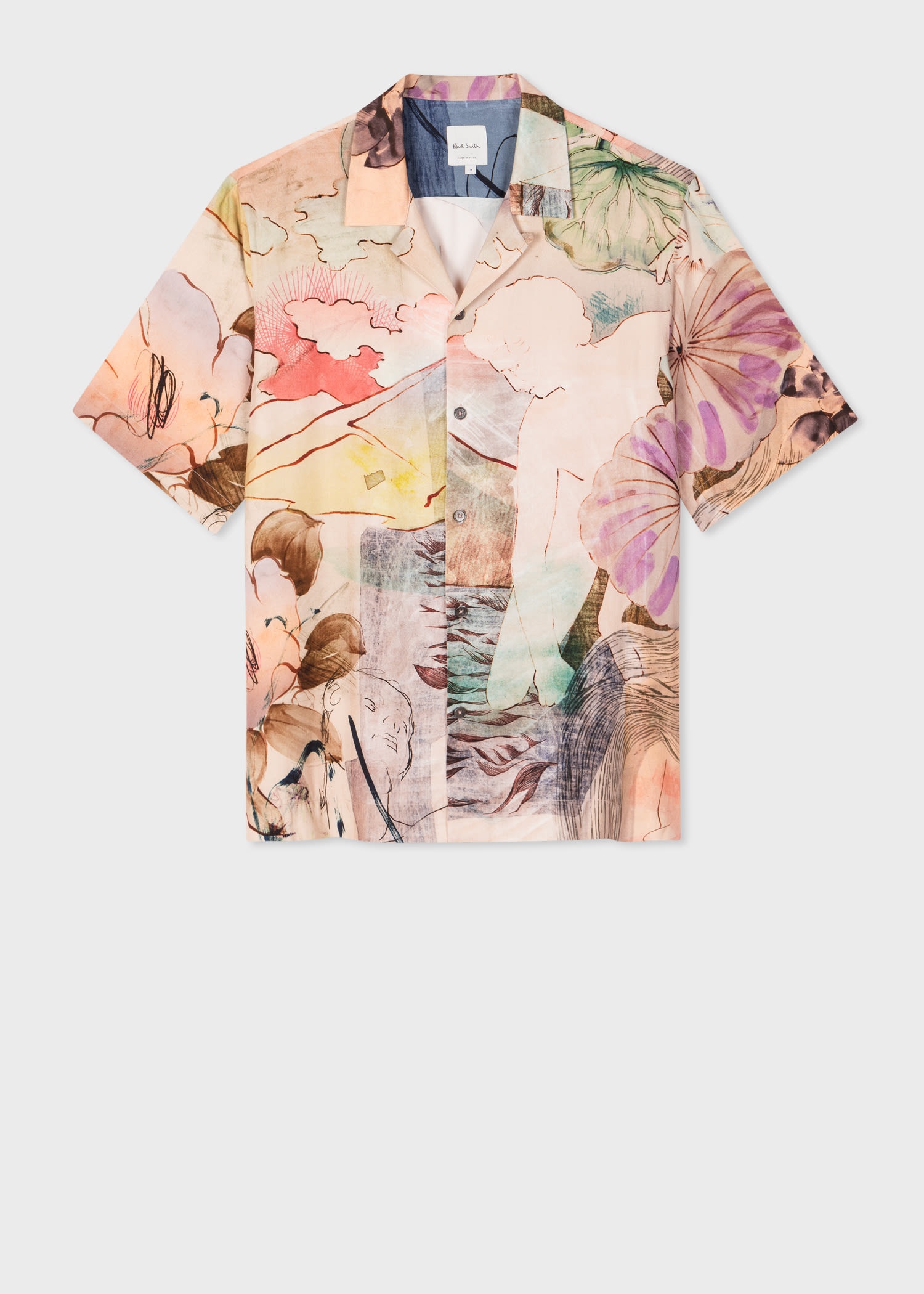 'Narcissus' Short-Sleeve Viscose Shirt - 1