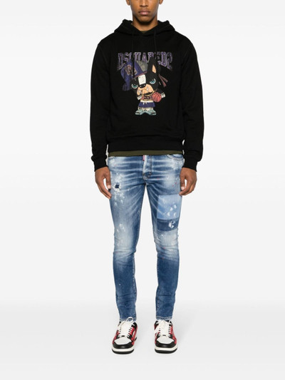 DSQUARED2 logo-print cotton hoodie outlook