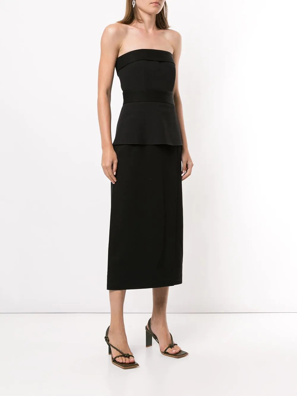 strapless midi dress - 3