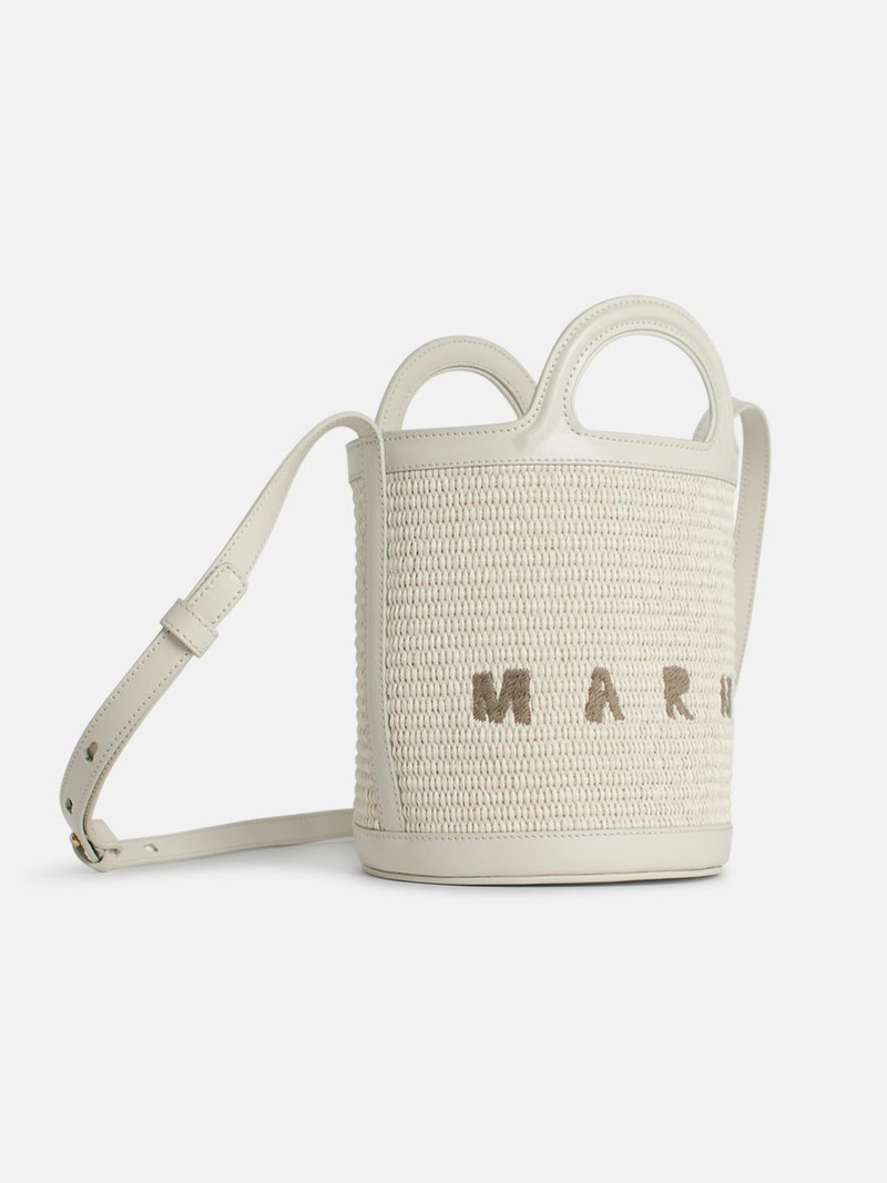 Marni 'TROPICALIA' WHITE LEATHER BLEND BAG outlook