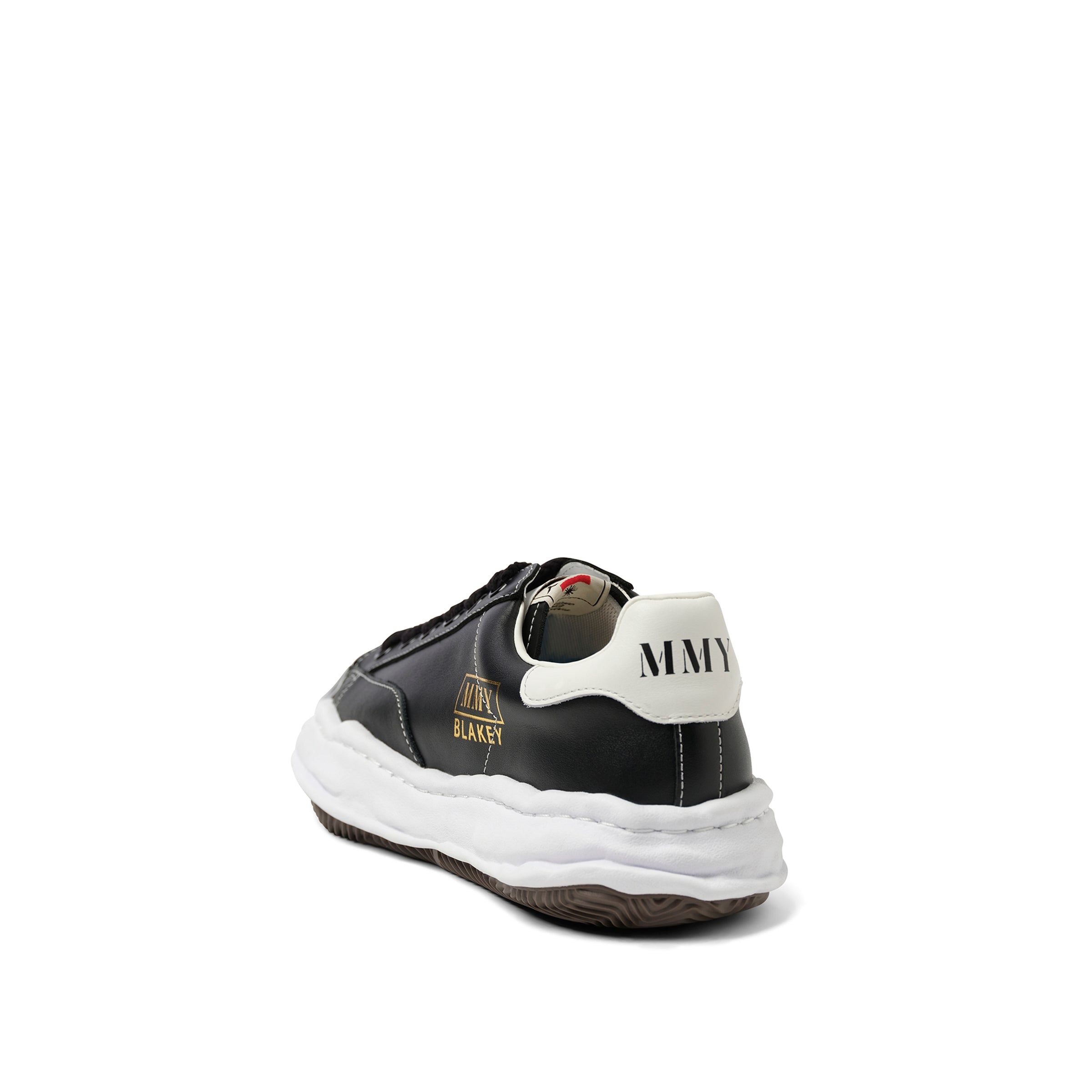 BLAKEY OG Leather Low Top Sneaker in Black - 3