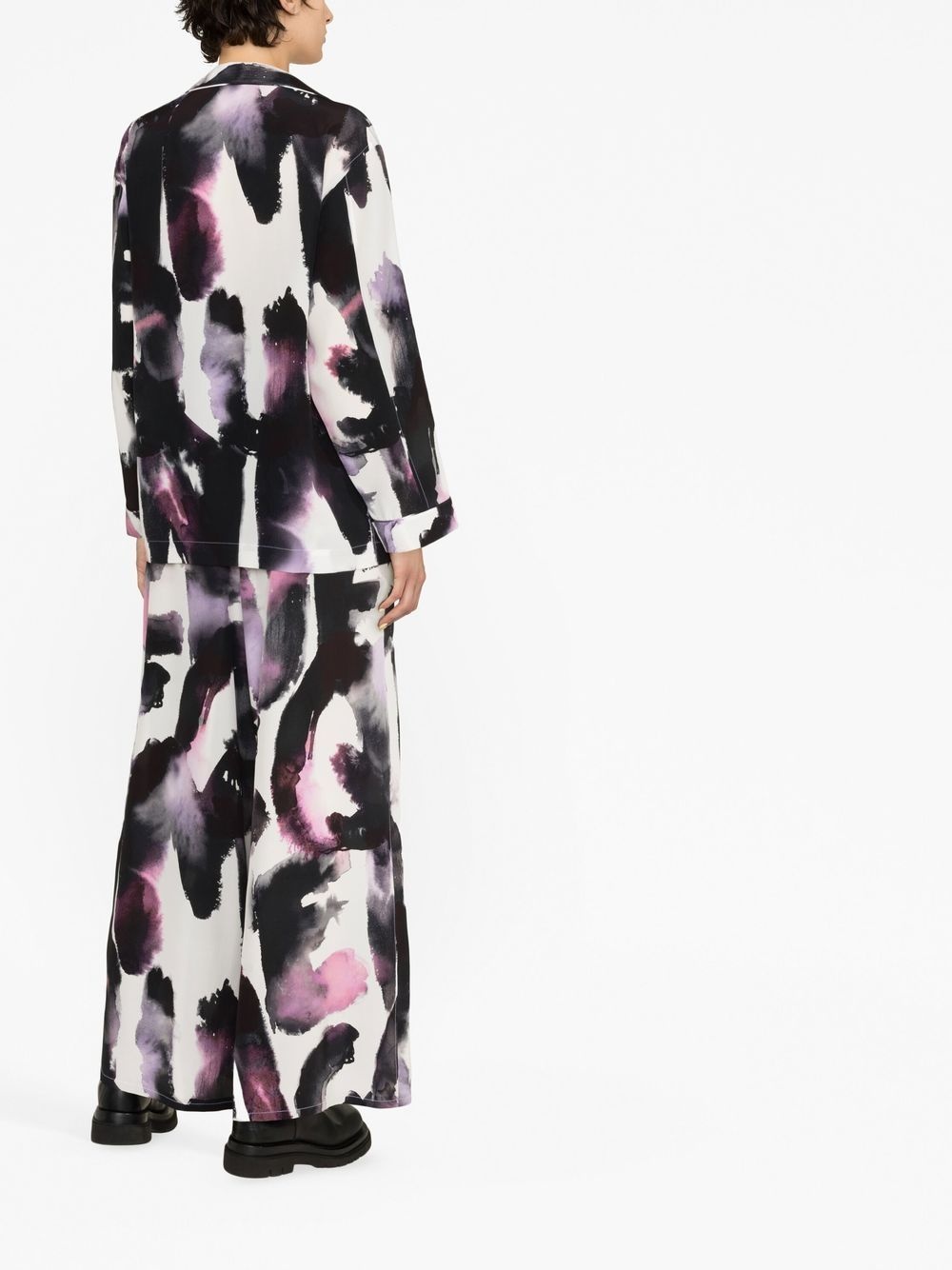 abstract-print silk shirt - 3