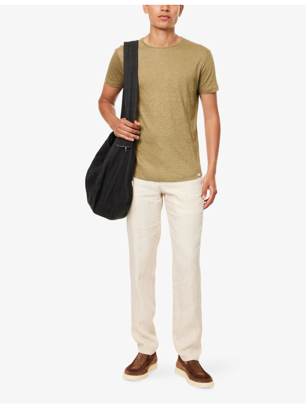 OB-T Crewneck Linen-Jersey T-Shirt - 2
