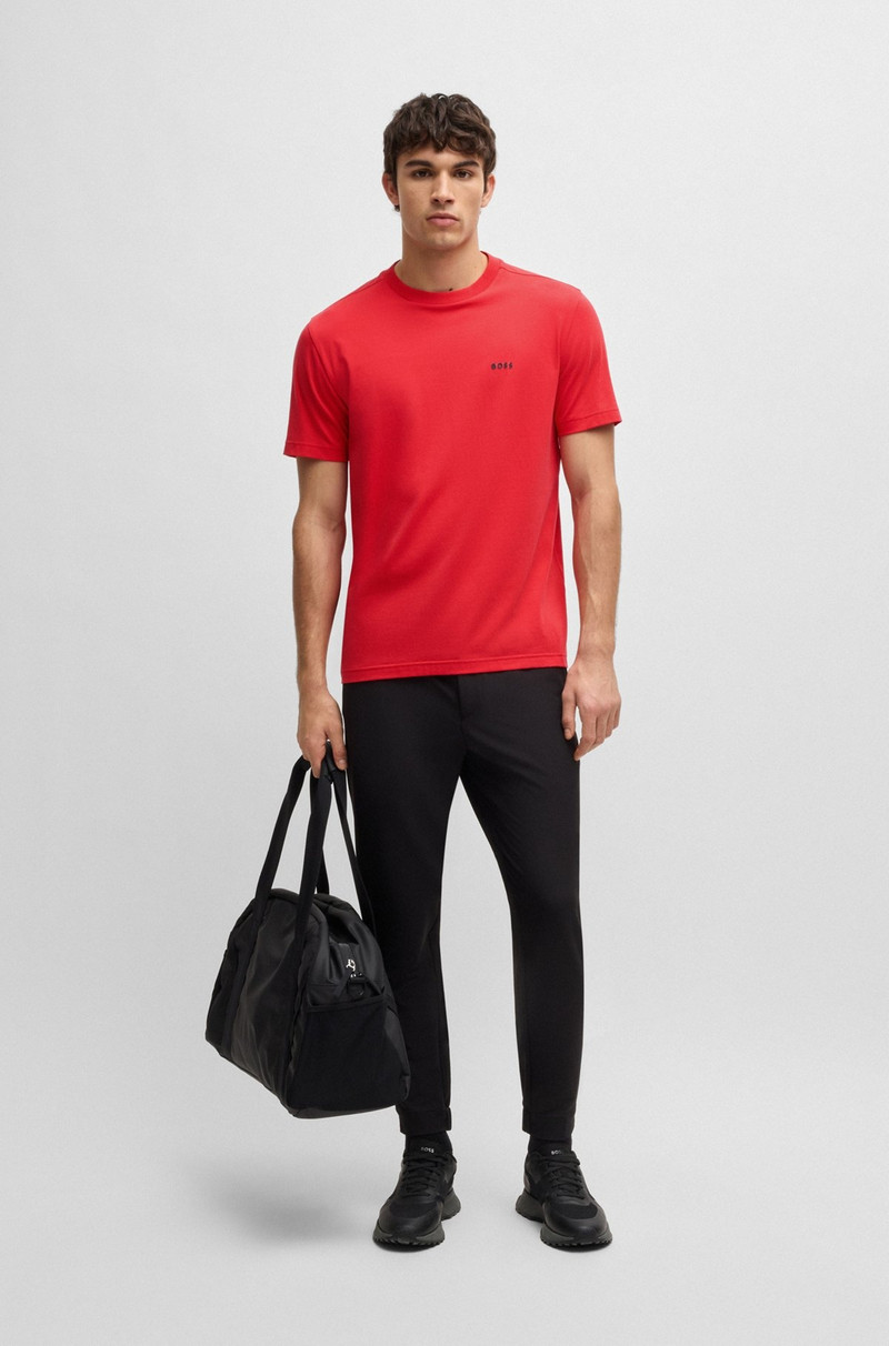 BOSS STRETCH-COTTON REGULAR-FIT T-SHIRT WITH CONTRAST LOGO outlook