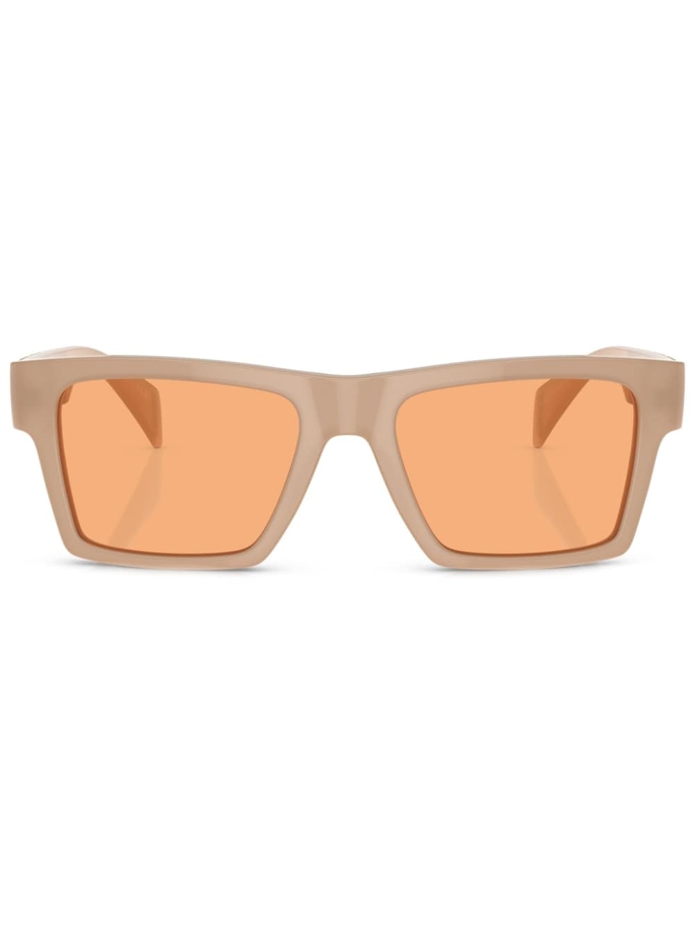 Greca-detail square-frame sunglasses - 1