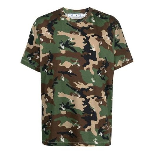 Off-White SS21 Cozy Camouflage Pattern Short Sleeve Loose Fit Camouflage OMAA038S21JER0165600 - 1