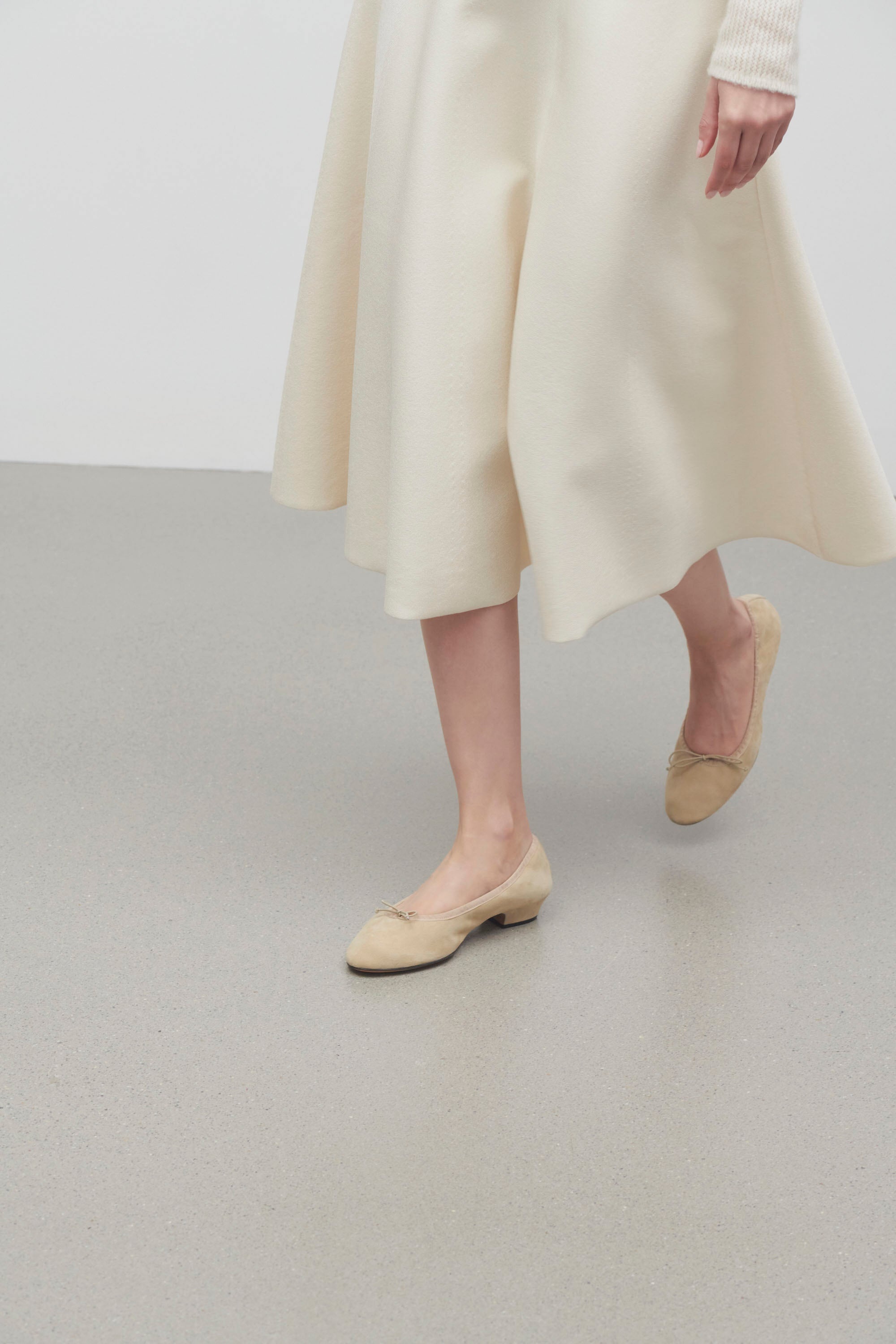 Awar Heeled Ballerina in Suede - 4