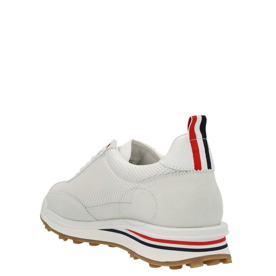 スニーカー *THOM BROWNE* Suede Tech Runner Sneakers White MFD180A030501 Thom Browne White Suede Tech Runner Low-Top Sneakers, Size 6