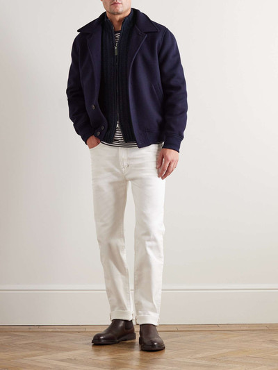 Canali Slim-Fit Wool-Blend Zip-Up Sweater outlook