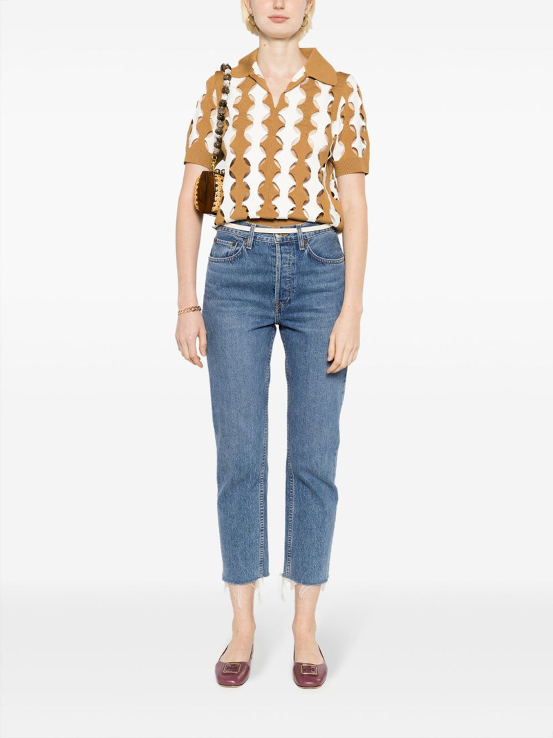 TORY BURCH cut-out polo-collar T-shirt outlook