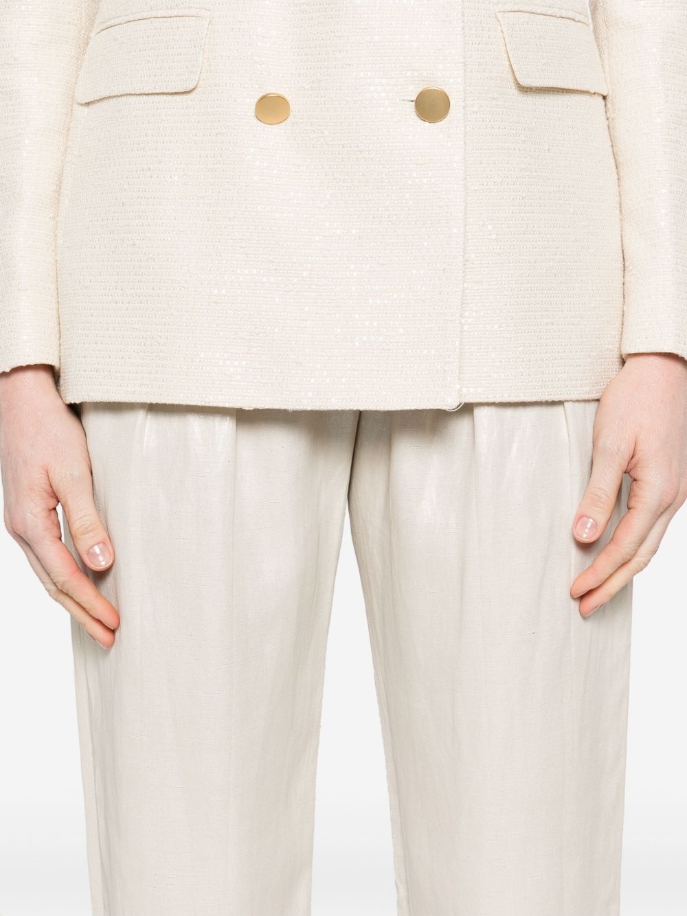 pleat-detail trousers - 5