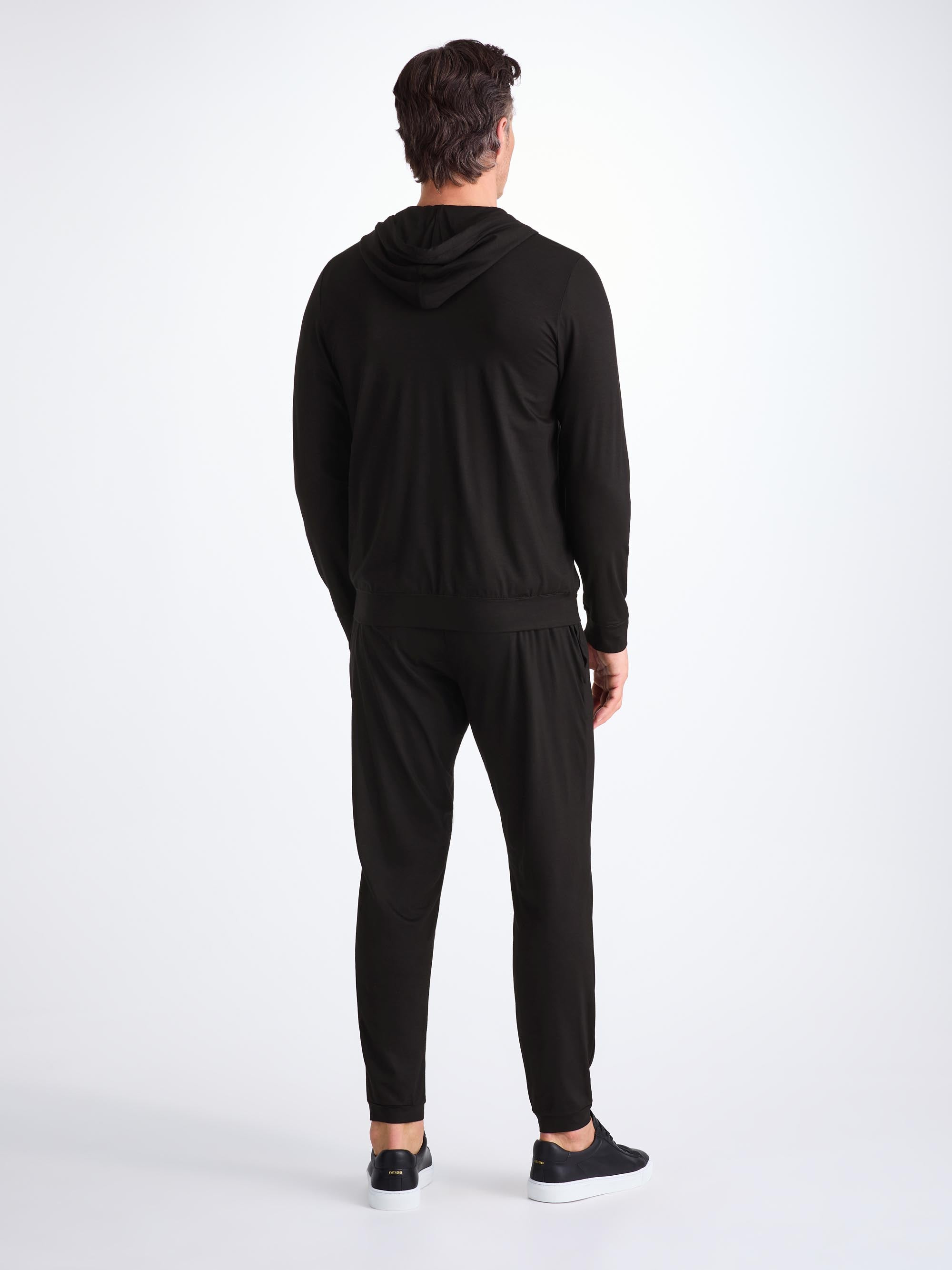 Men's Hoodie Basel Micro Modal Stretch Black - 4