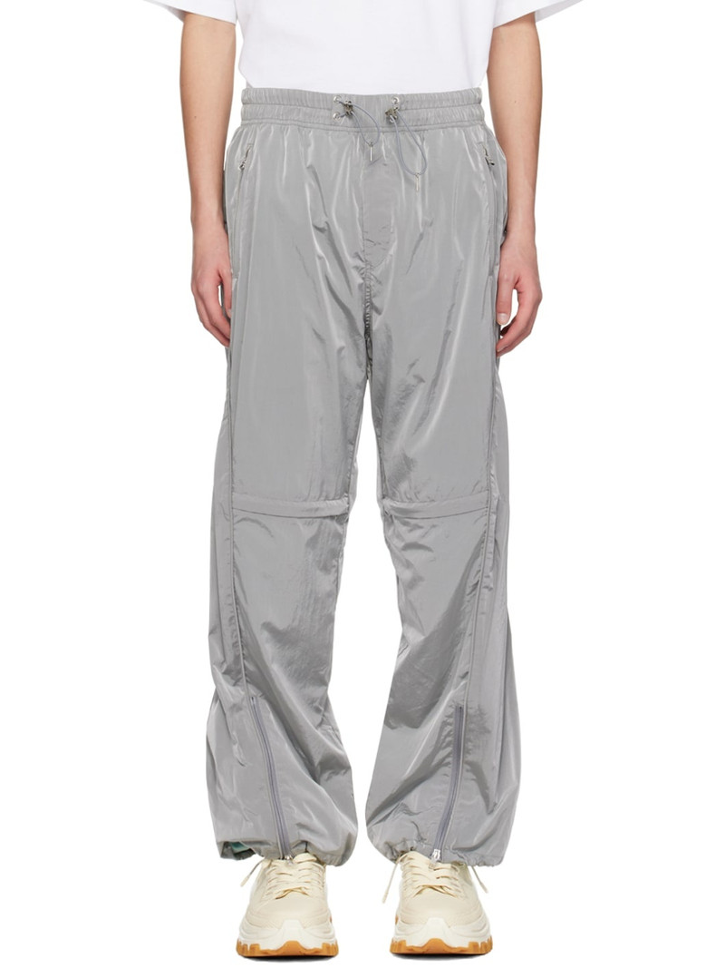 Gray Paneled Track Pants 1