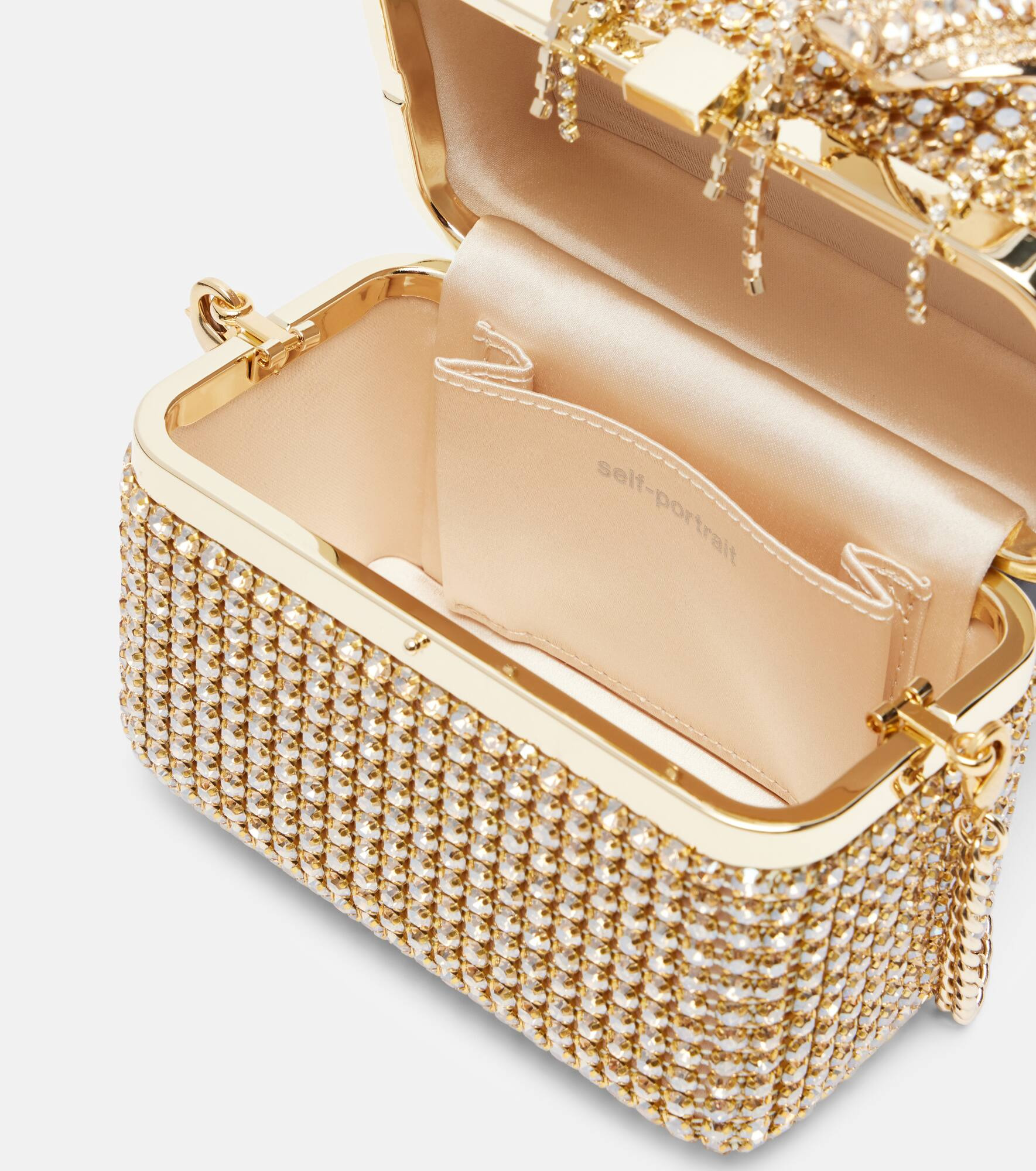 Mini crystal-embellished vanity bag - 3