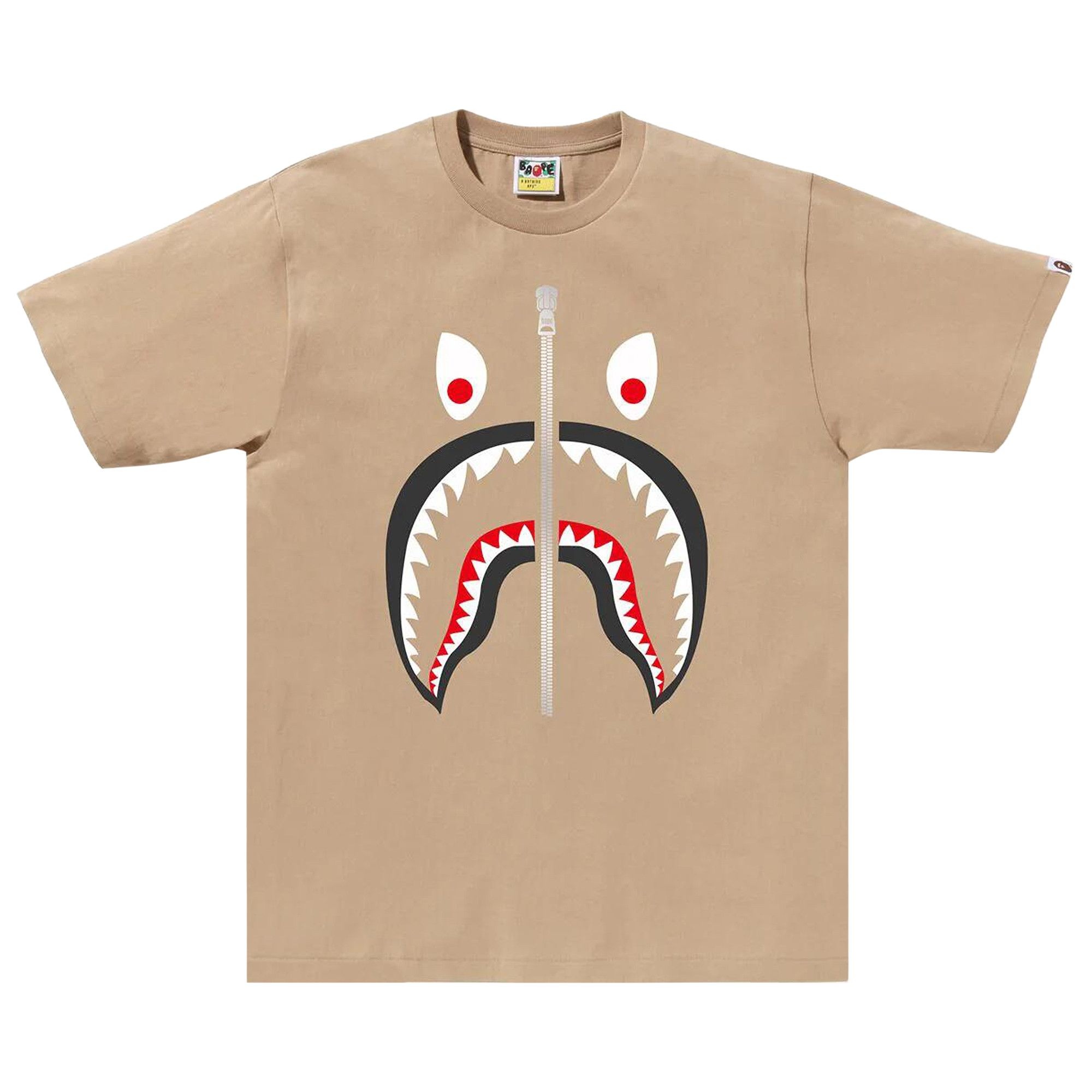 BAPE Mad Shark Tee 'Beige' - 1