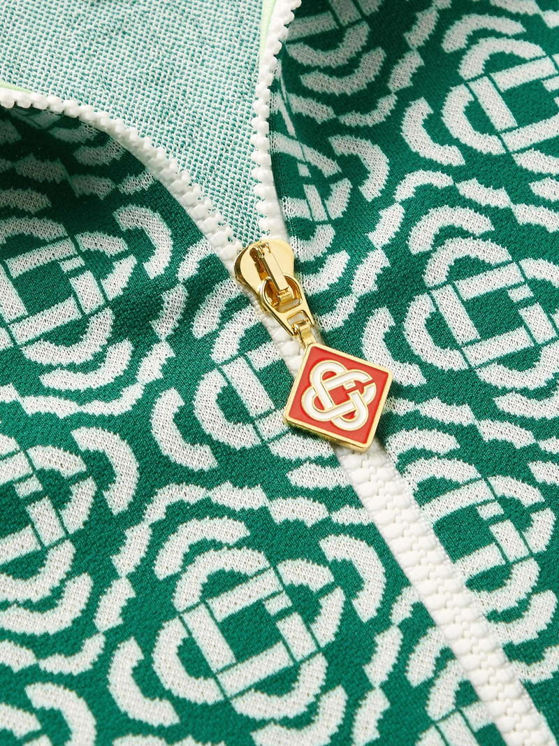 Slim-Fit Logo-Jacquard Cotton-Blend Track Jacket 5