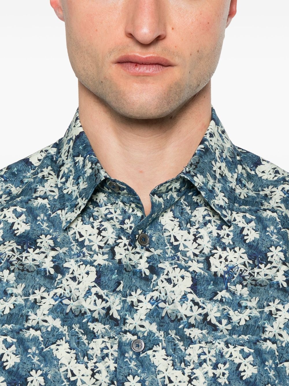 floral-print cotton shirt - 5
