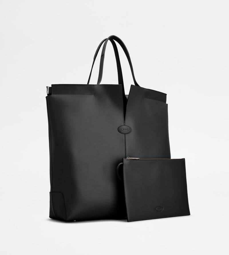 TOD'S DI BAG FOLIO IN LEATHER MEDIUM - BLACK 3