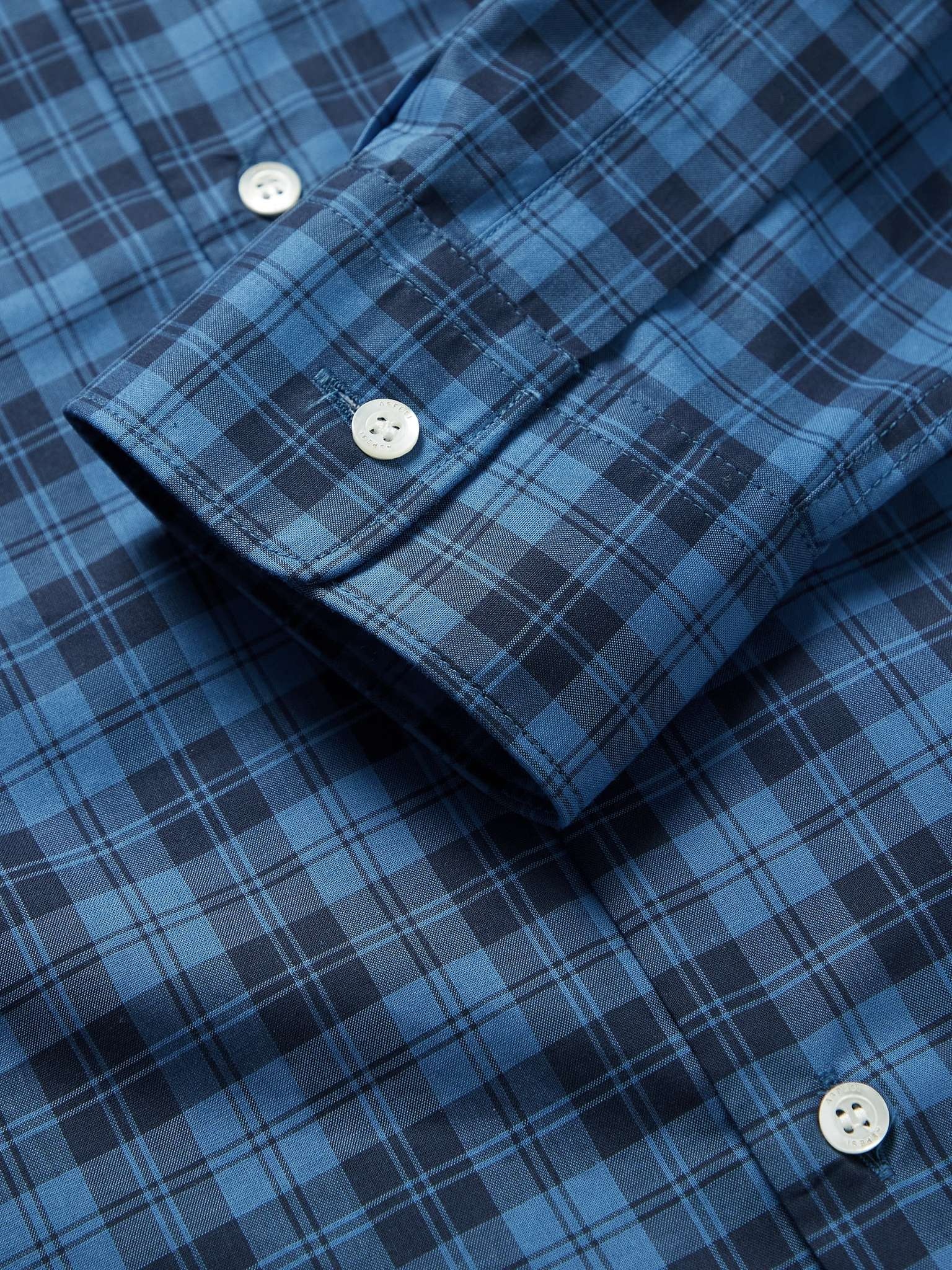 Slim-Fit Checked Cotton-Poplin Shirt - 3