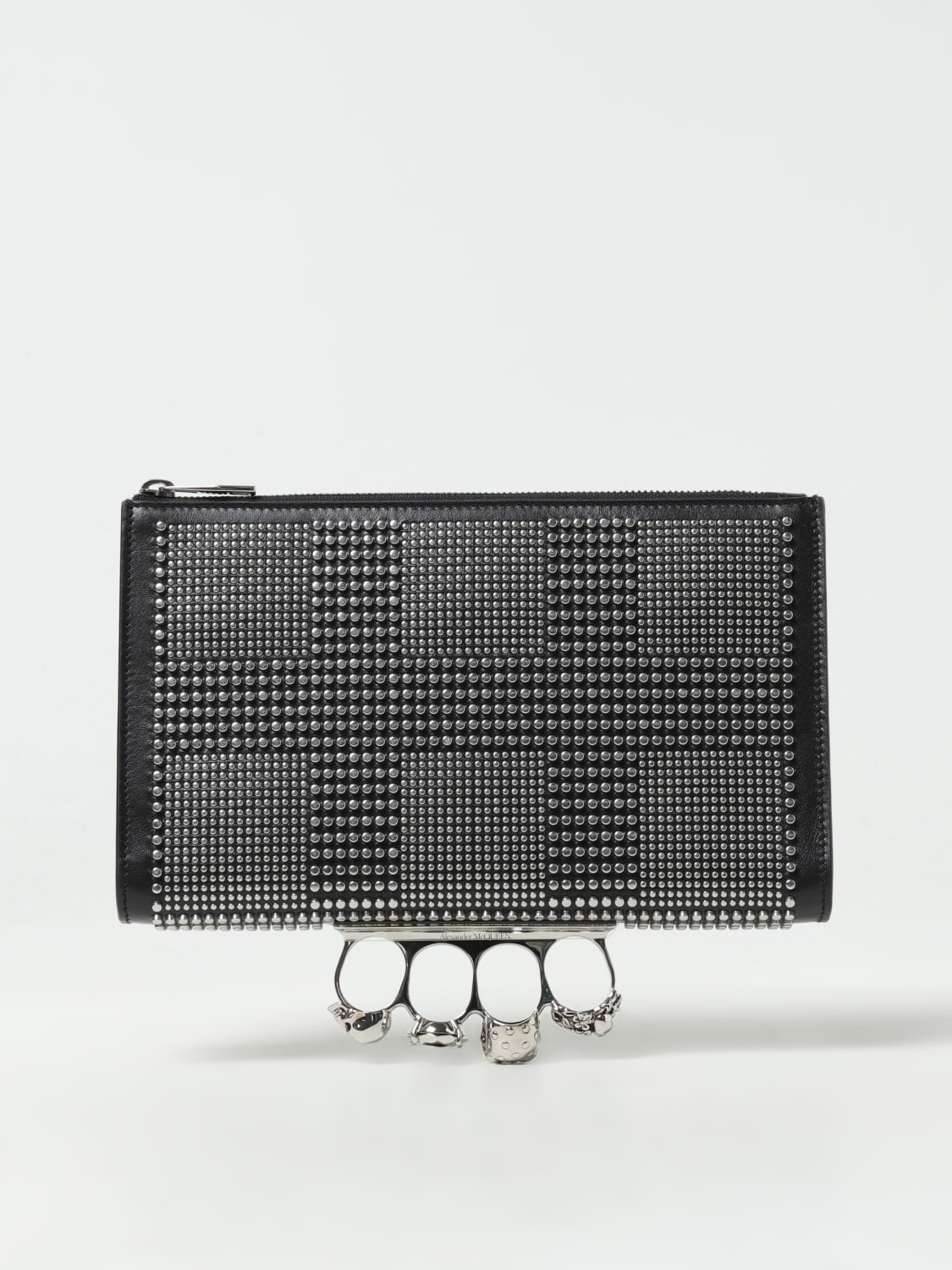 Alexander McQueen leather pouch with studs - 1