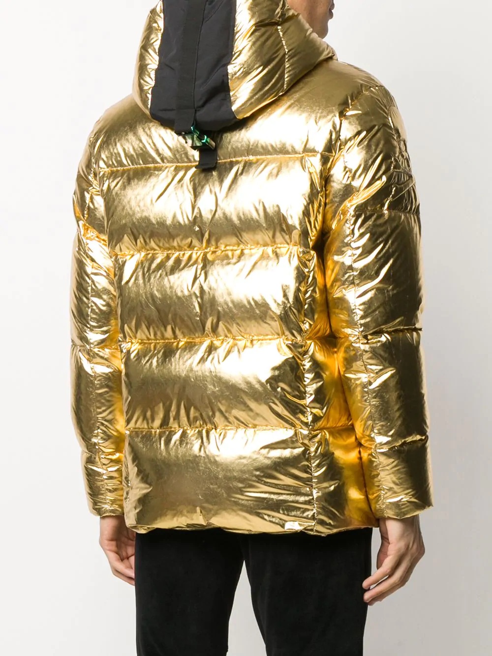 metallic padded hooded jacket  - 4