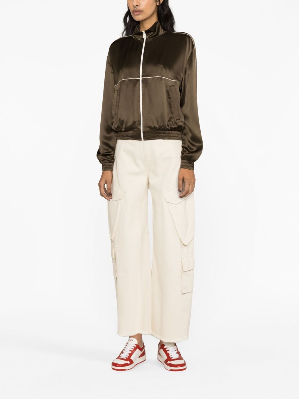 high-neck silk track jacket - 2