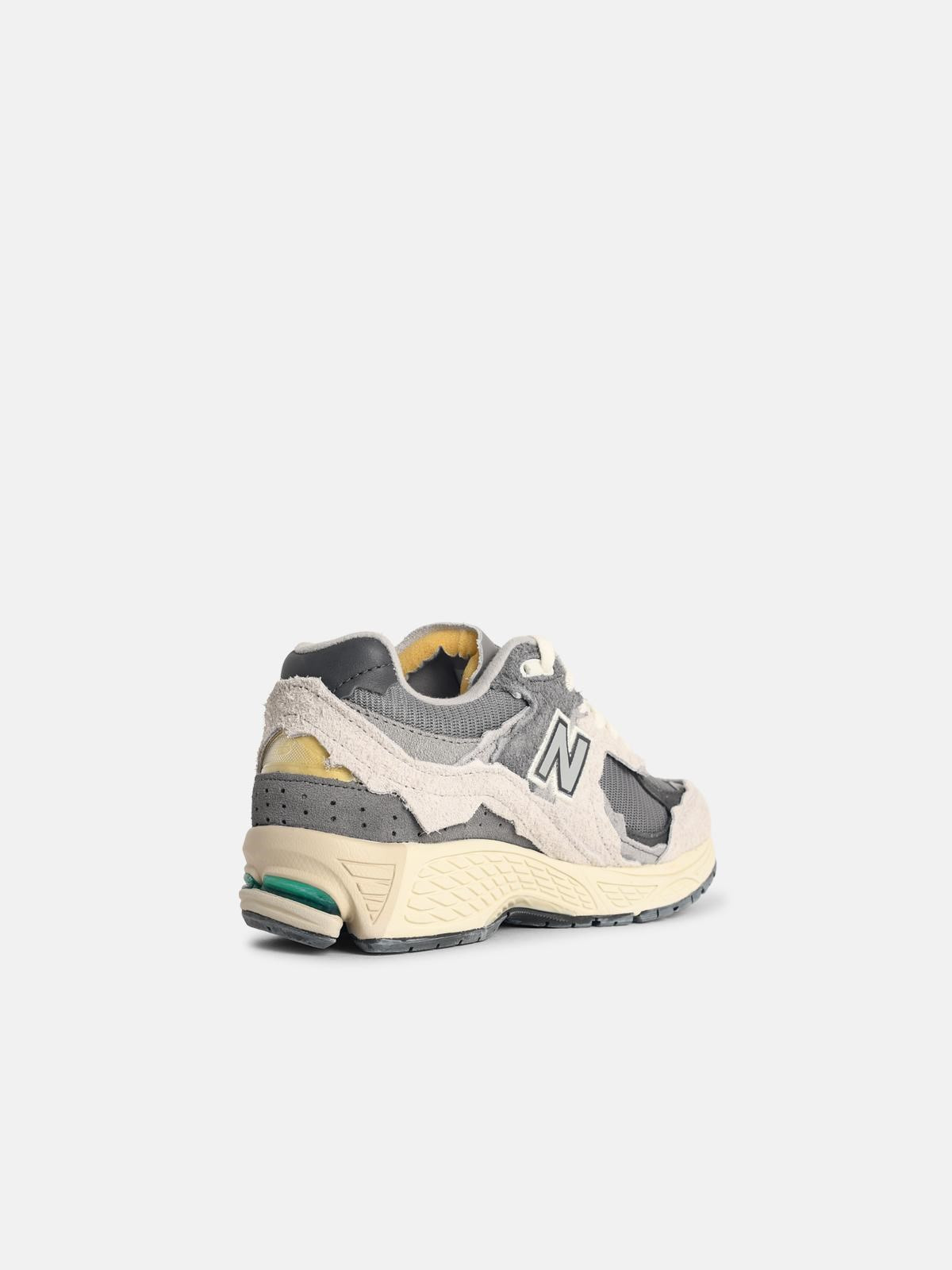'2002 R' GREY FABRIC SNEAKERS - 3