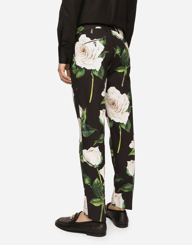 Rose-print cotton Taormina-fit suit - 6
