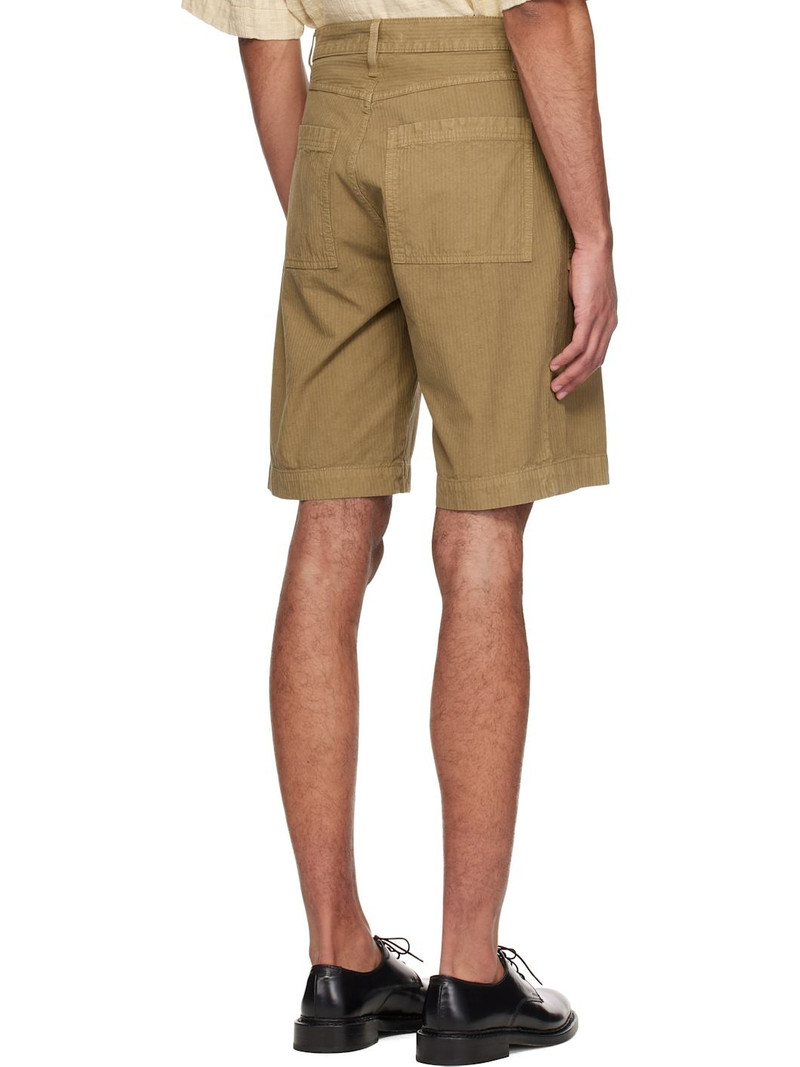 Brown Wide Twist Work Shorts 3